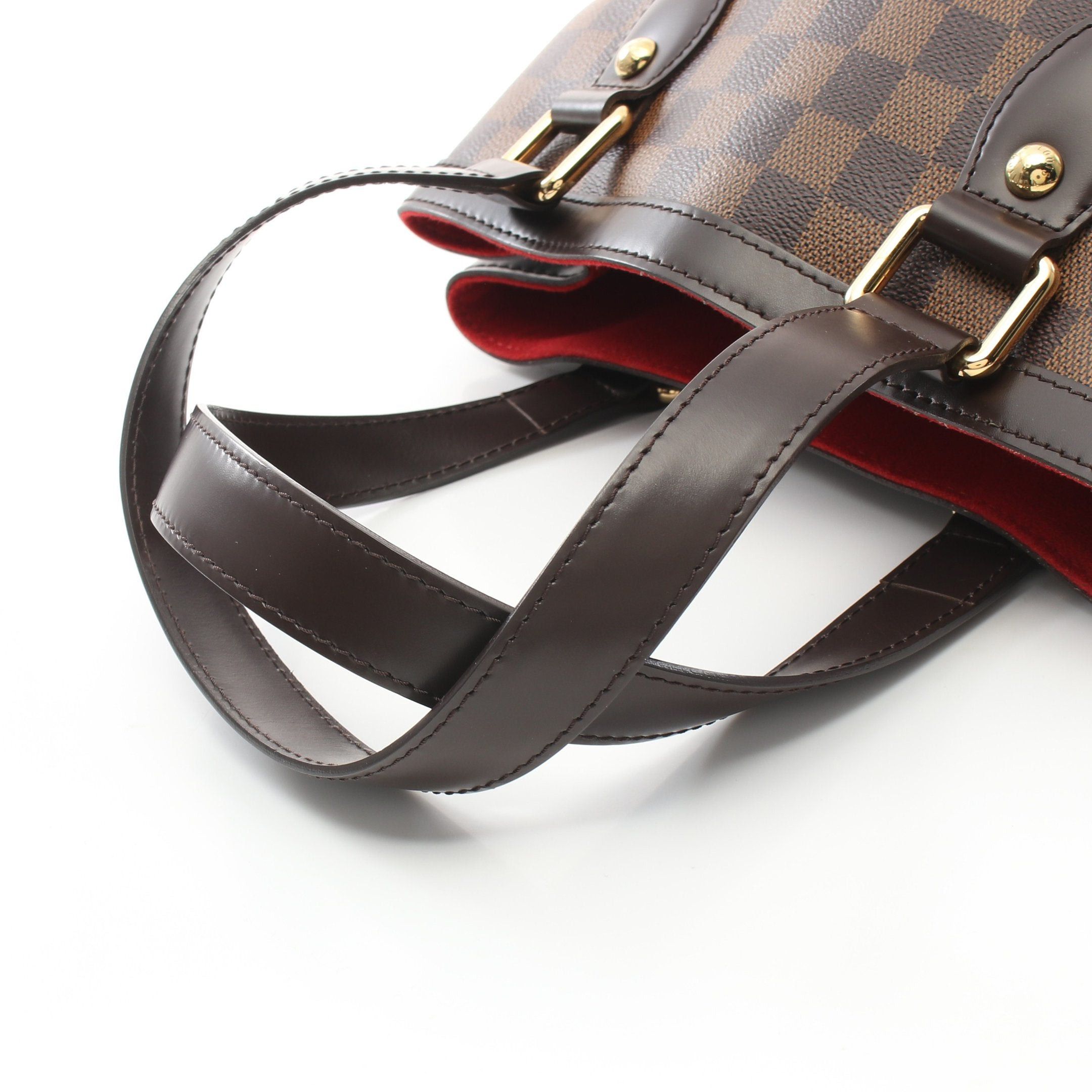 Louis Vuitton Louis Vuitton Hampstead Pm Damier Ebene Handbag Tote Bag Leather Brown Size ONE SIZE - 6 Thumbnail