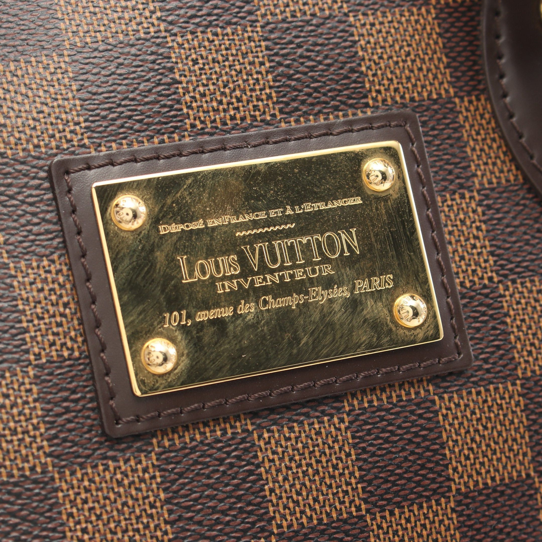 Louis Vuitton Louis Vuitton Hampstead Pm Damier Ebene Handbag Tote Bag Leather Brown Size ONE SIZE - 8 Thumbnail