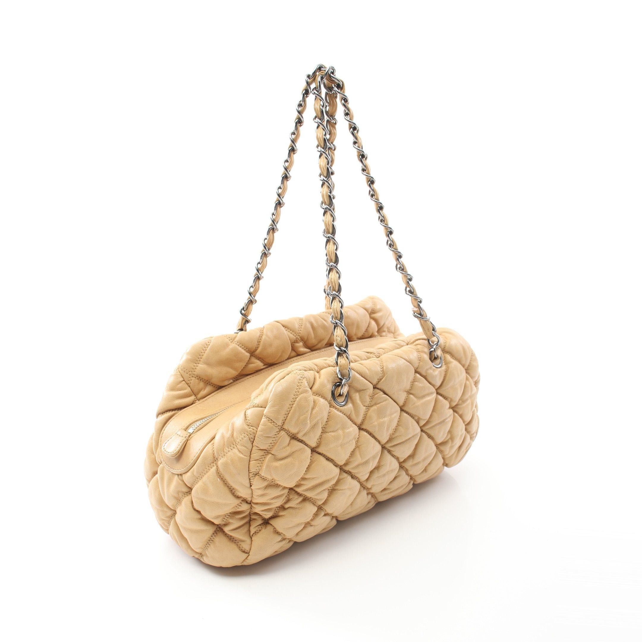 Chanel Chanel Bulles Quilt Chain Shoulder Bag Lambskin Khaki Beige Silver Hardware Size ONE SIZE - 2 Thumbnail
