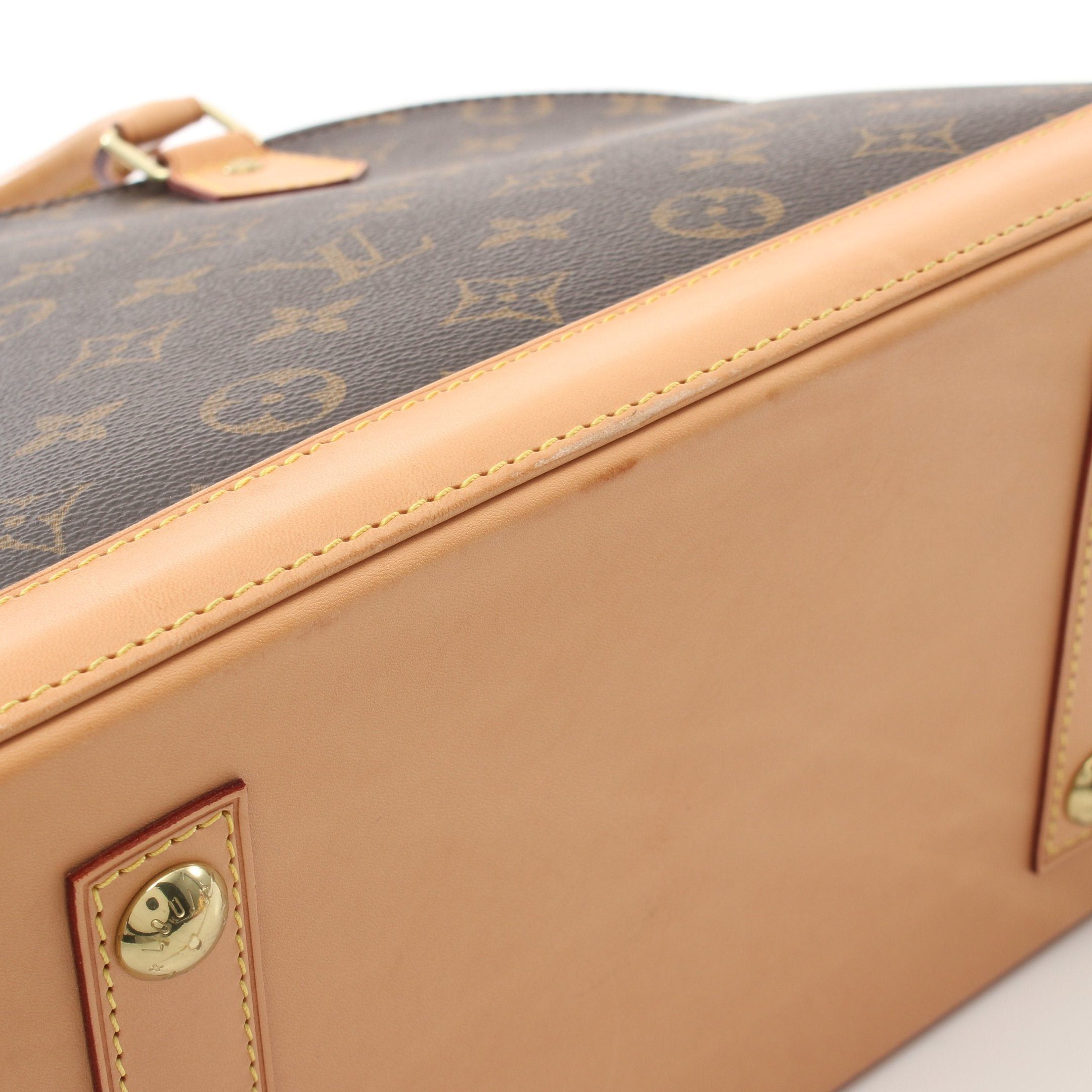 Louis Vuitton Louis Vuitton Alma Monogram Handbag Leather Brown With Optional Shoulder Strap Size ONE SIZE - 9 Thumbnail