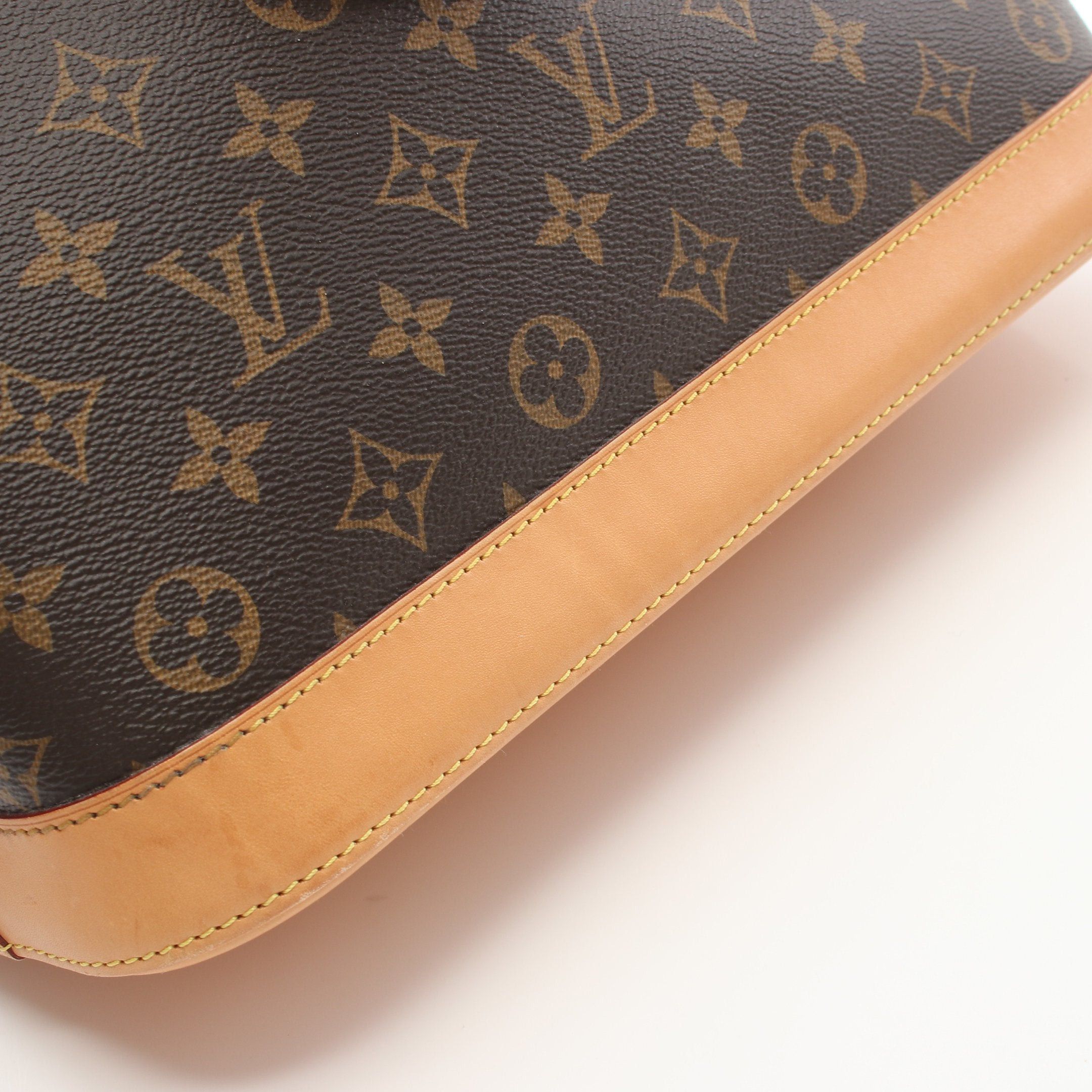 Louis Vuitton Louis Vuitton Alma Monogram Handbag Leather Brown With Optional Shoulder Strap Size ONE SIZE - 10 Thumbnail