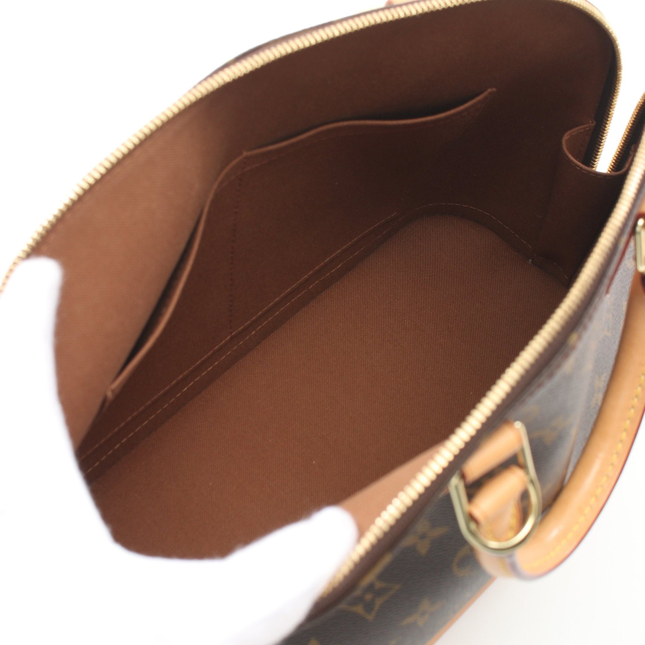 Louis Vuitton Louis Vuitton Alma Monogram Handbag Leather Brown With Optional Shoulder Strap Size ONE SIZE - 3 Thumbnail