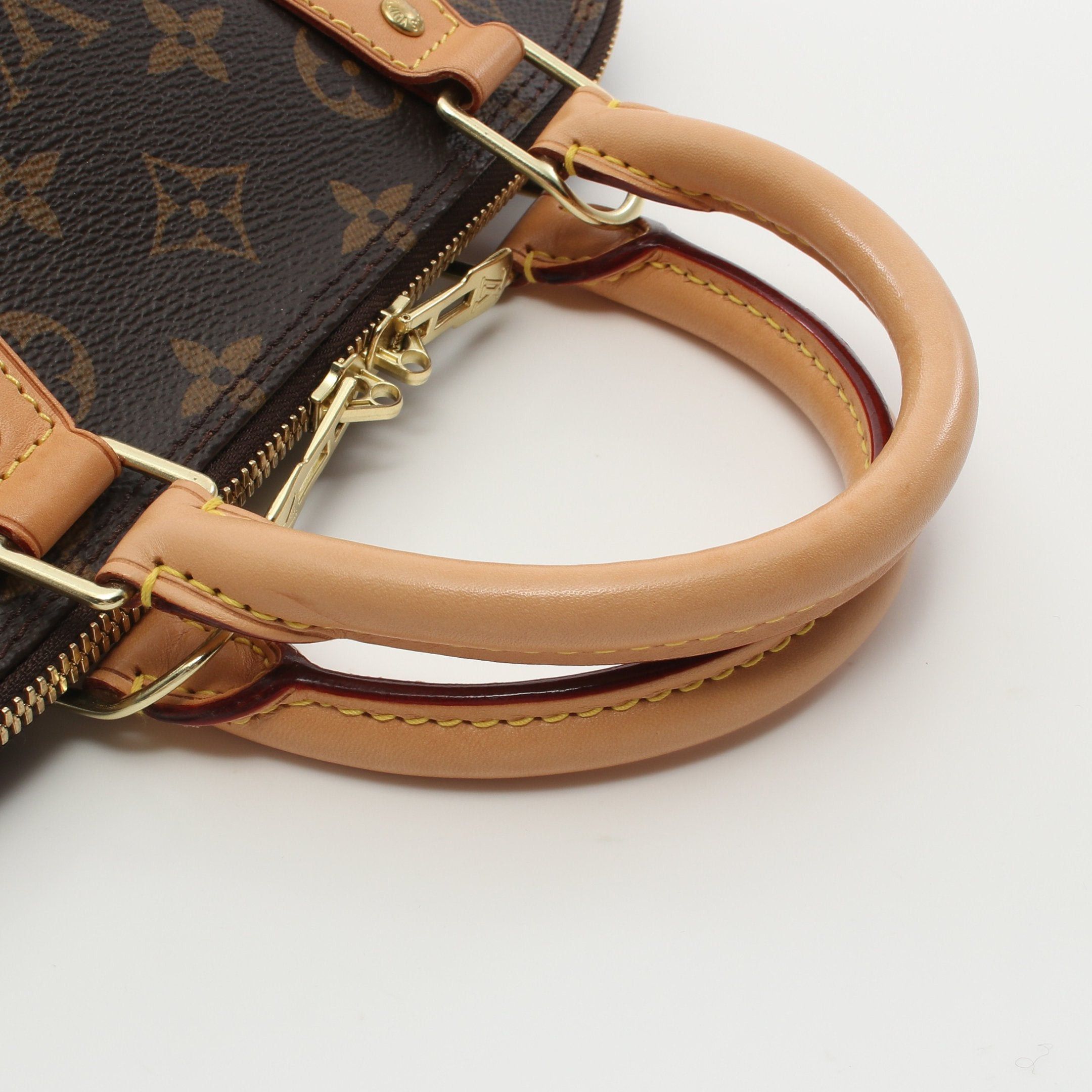 Louis Vuitton Louis Vuitton Alma Monogram Handbag Leather Brown With Optional Shoulder Strap Size ONE SIZE - 7 Thumbnail