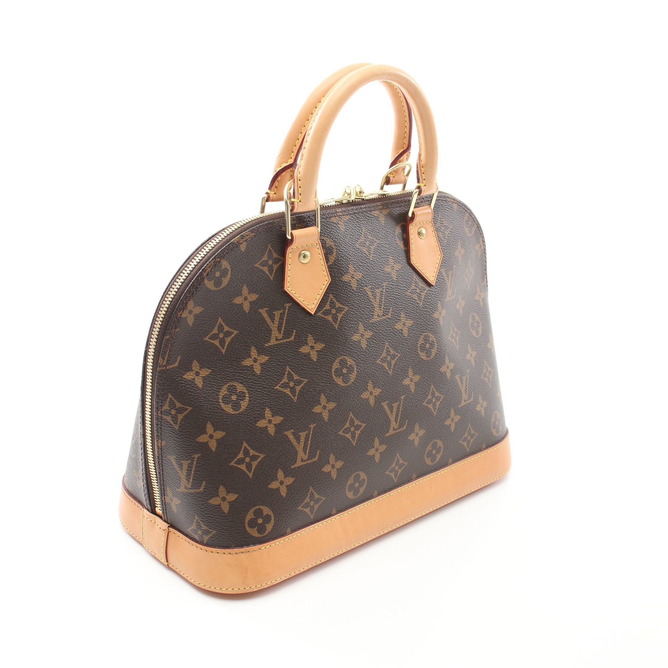 Louis Vuitton Louis Vuitton Alma Monogram Handbag Leather Brown With Optional Shoulder Strap Size ONE SIZE - 2 Thumbnail