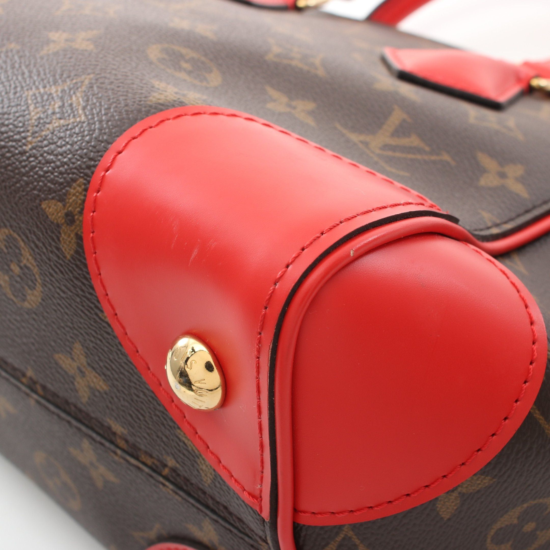 Louis Vuitton Louis Vuitton Phoenix Pm Monogram Coquelicot Handbag Leather Brown Red Size ONE SIZE - 6 Thumbnail