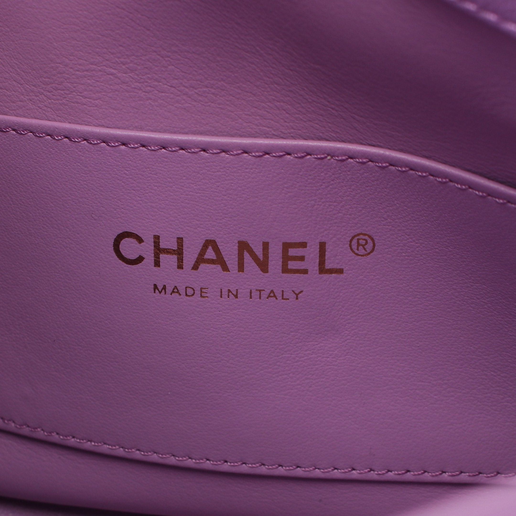 Chanel Chanel Small Hobo Chain Shoulder Bag Lambskin Purple Gold Hardware Size ONE SIZE - 4 Thumbnail