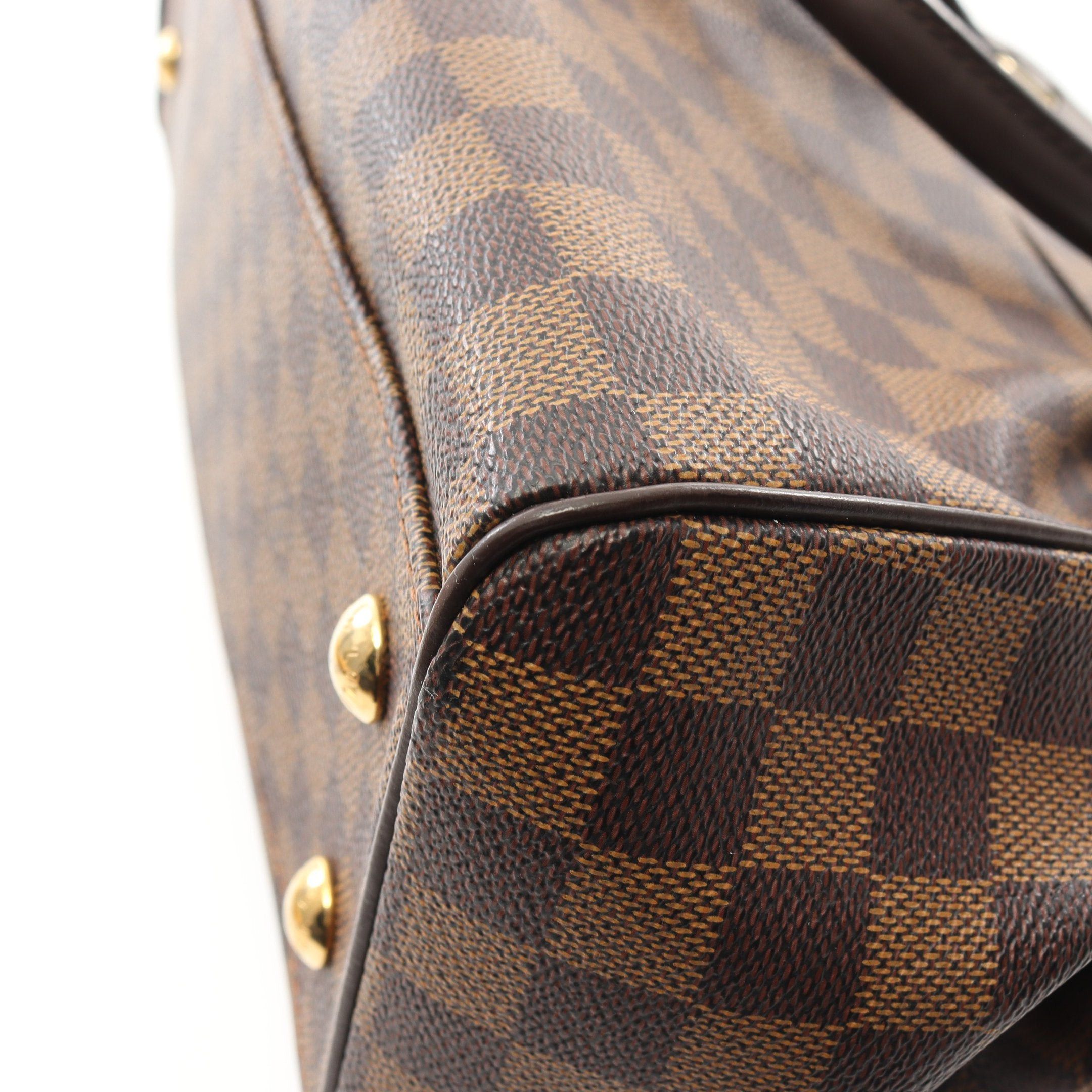Louis Vuitton Louis Vuitton Trevi Pm Damier Ebene Handbag Leather Brown Size ONE SIZE - 8 Thumbnail
