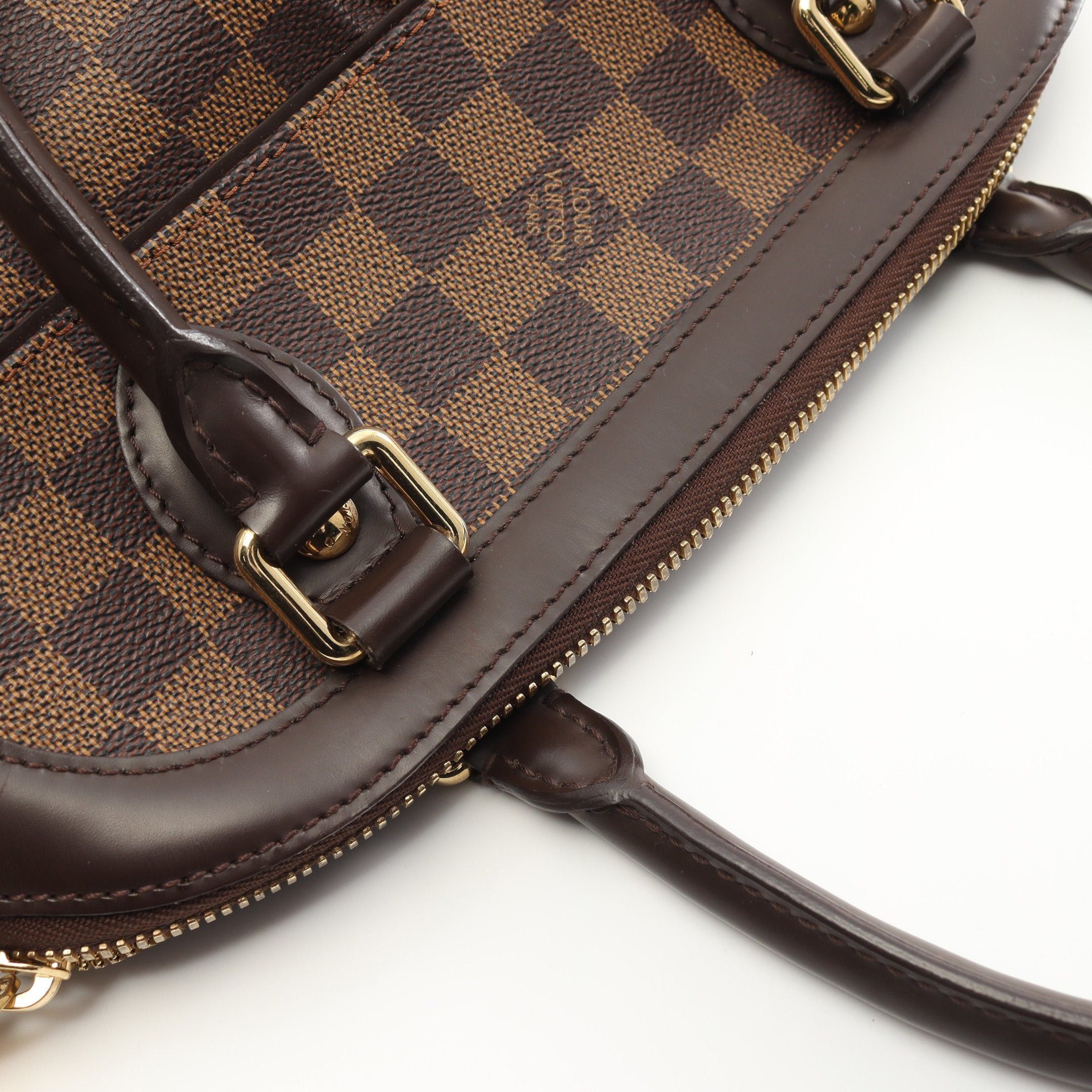 Louis Vuitton Louis Vuitton Trevi Pm Damier Ebene Handbag Leather Brown Size ONE SIZE - 7 Thumbnail