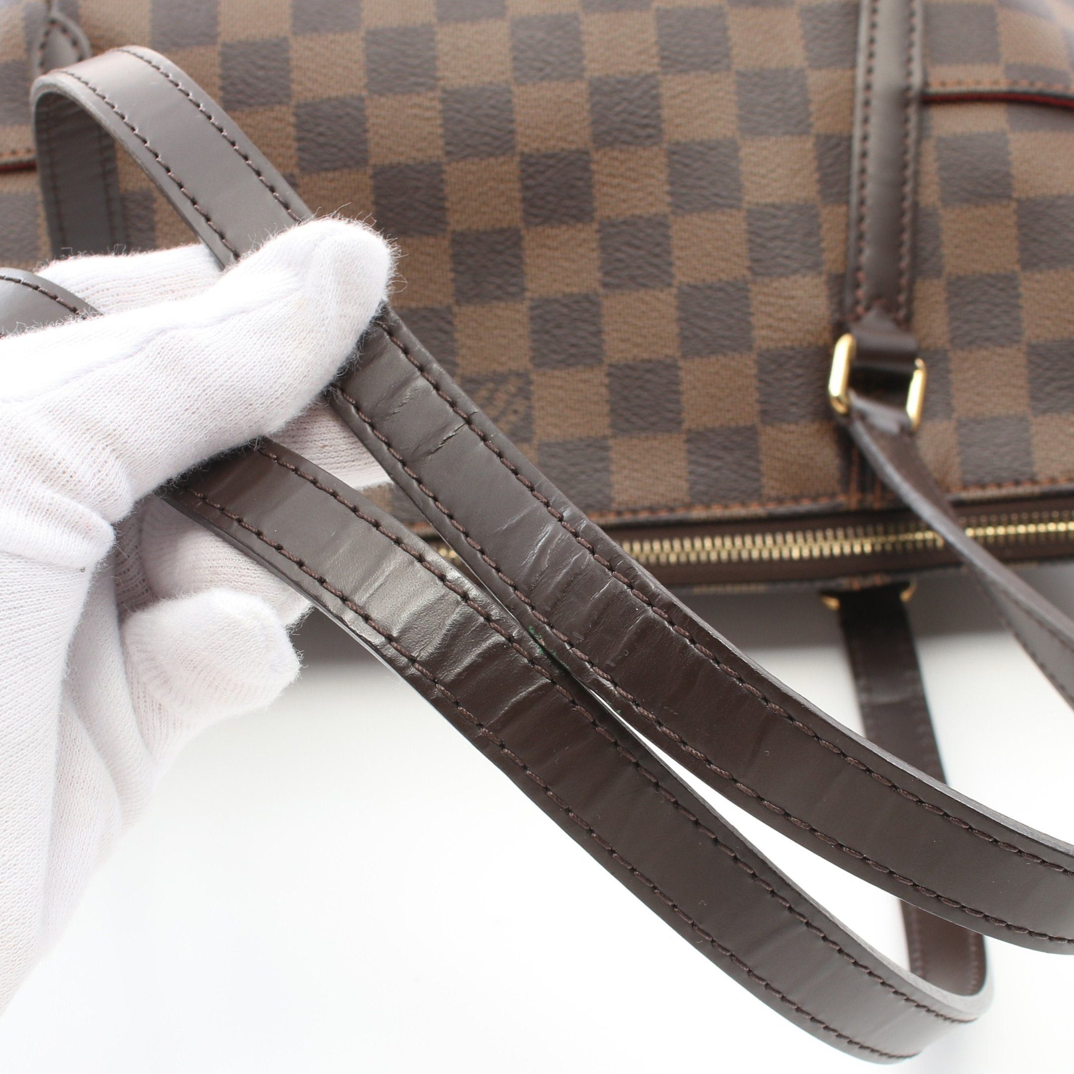 Louis Vuitton Louis Vuitton Totally Mm Damier Ebene Shoulder Bag Tote Leather Brown Size ONE SIZE - 6 Thumbnail