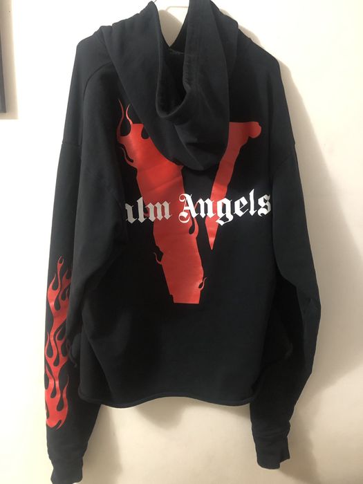 Vlone x Palm Angels Hoodie Black/Red