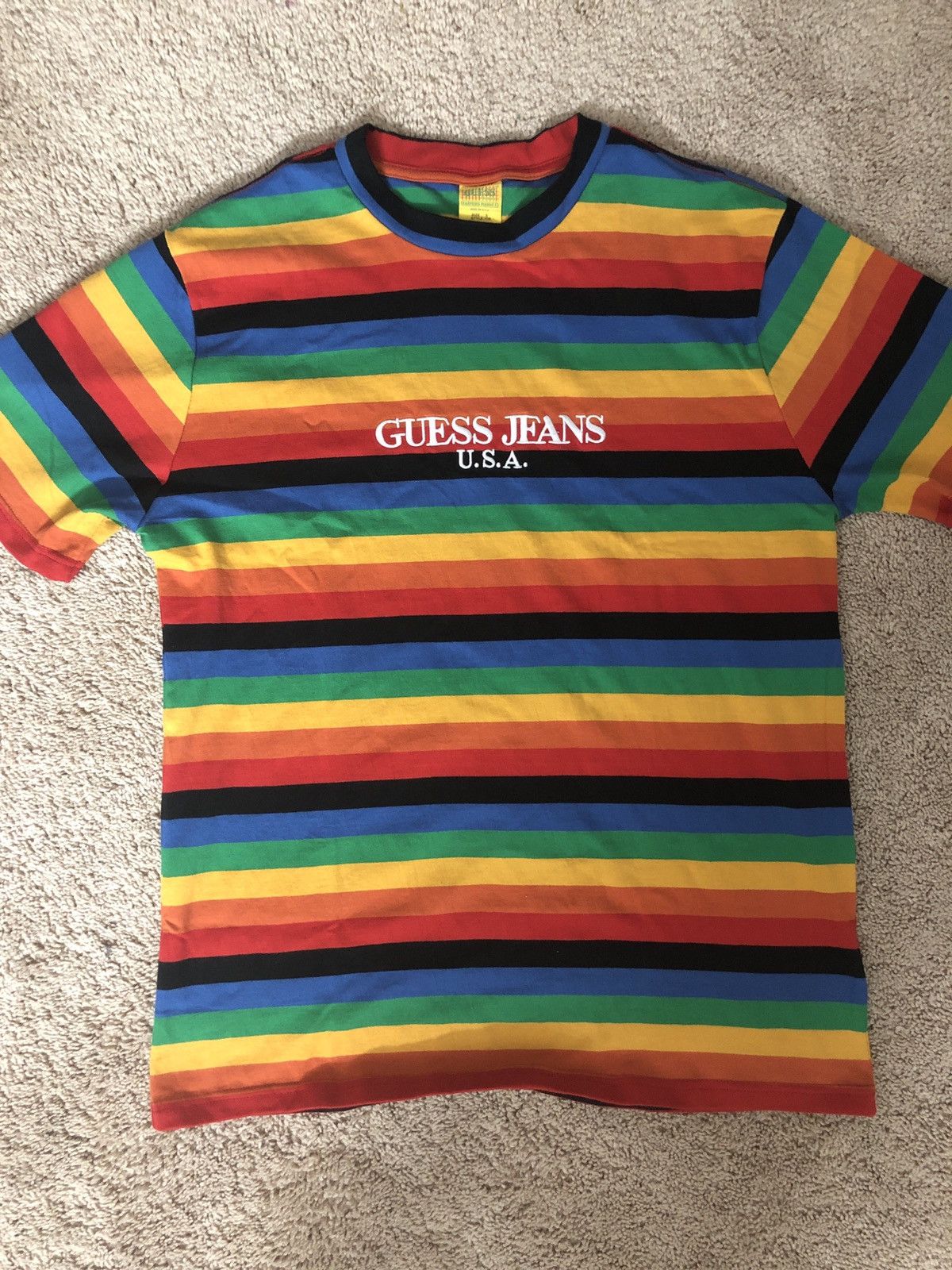 Rainbow guess shirt on sale