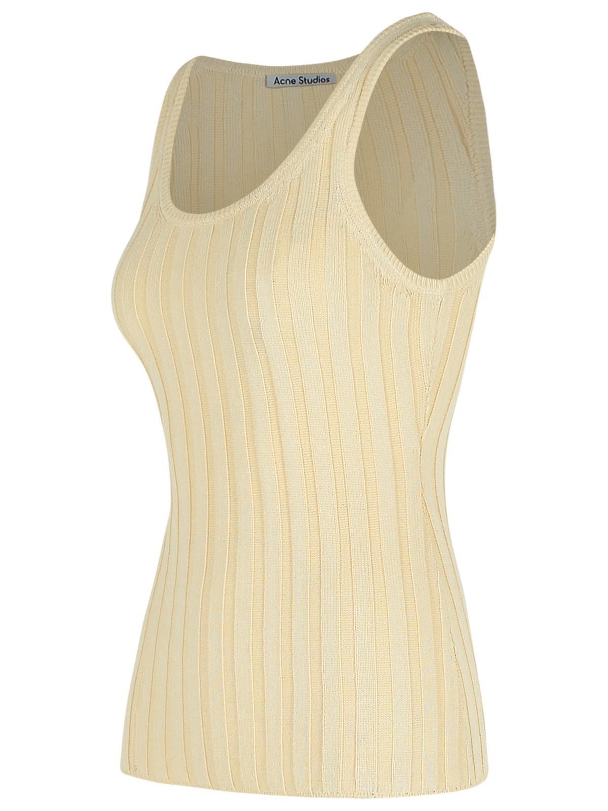 Acne Studios ACNE STUDIOS Cream Cotton Blend Tank Top Size XS / US 0-2 / IT 36-38 - 2 Thumbnail