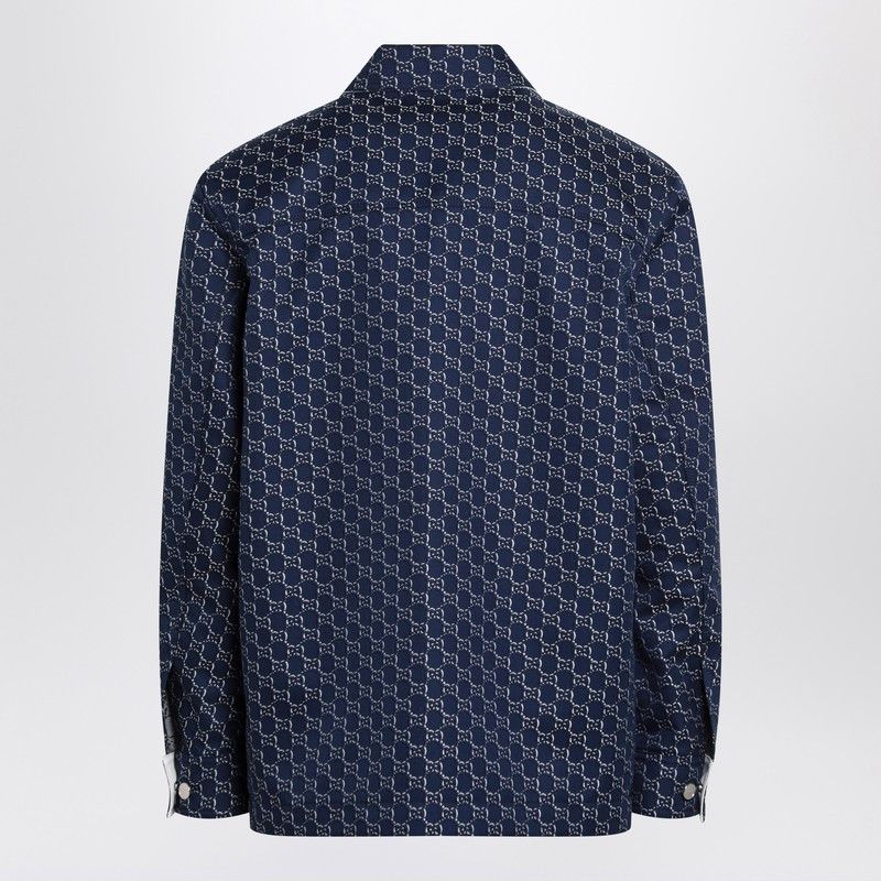 Gucci Gucci Blue/White Jacket With Gg Shadow Size US M / EU 48-50 / 2 - 2 Thumbnail