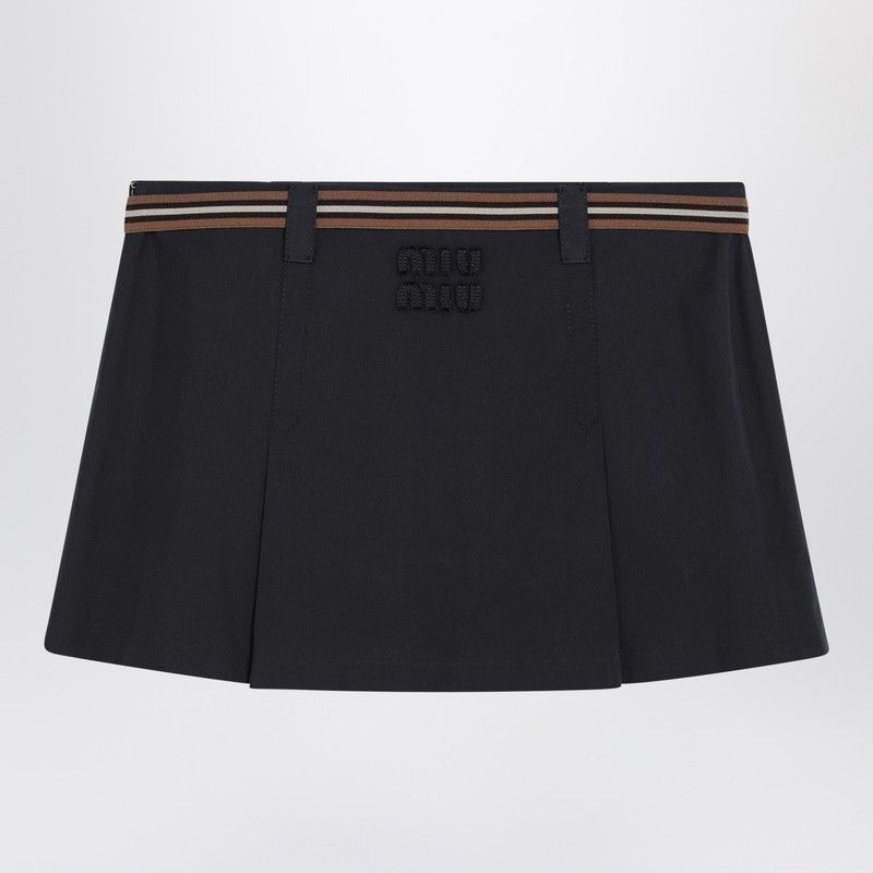 Miu Miu Miu Miu Pleated Blue Miniskirt Size 28" / US 6 / IT 42 - 2 Thumbnail
