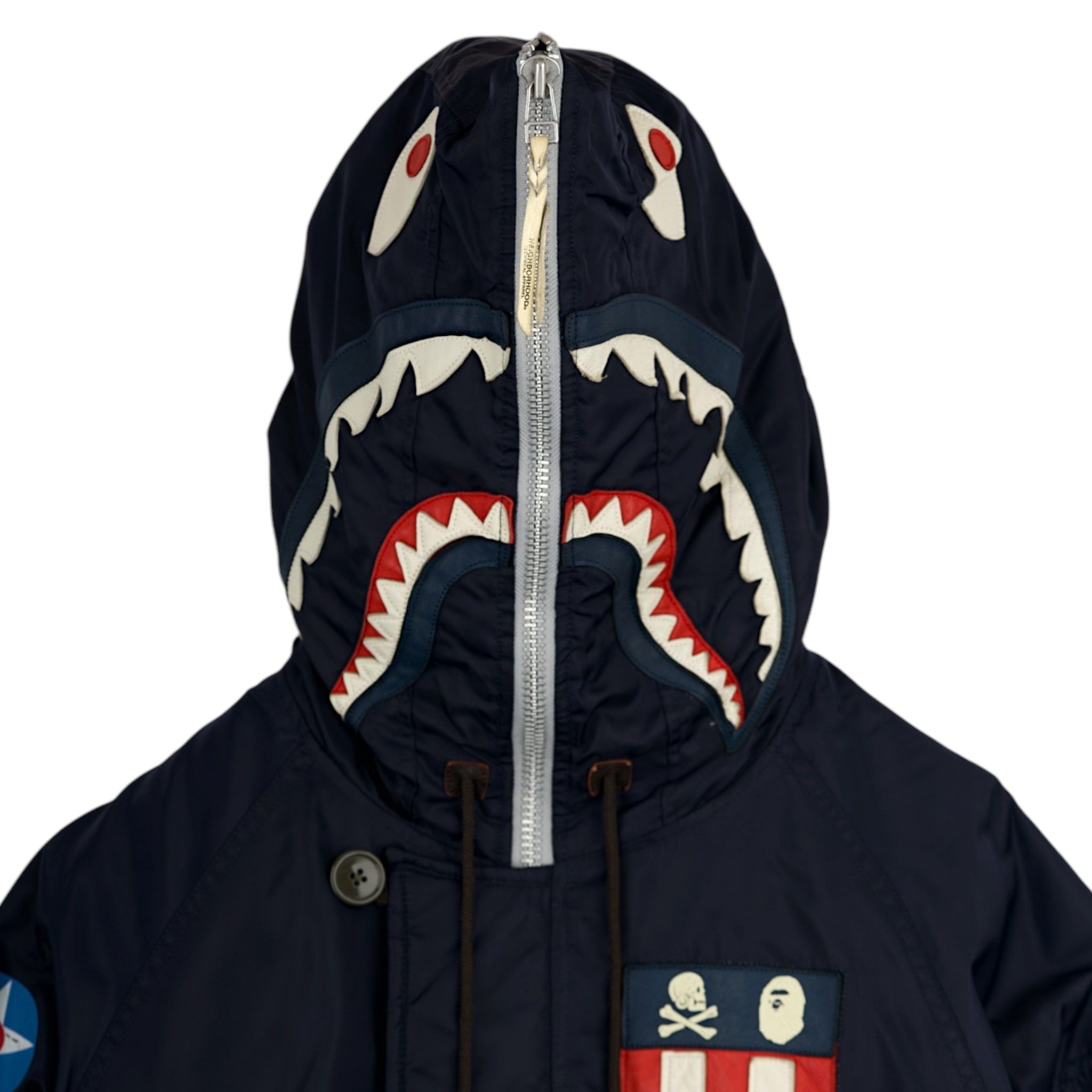 Bape NBHD N-2B Shark Jacket Navy Size US L / EU 52-54 / 3 - 3 Thumbnail