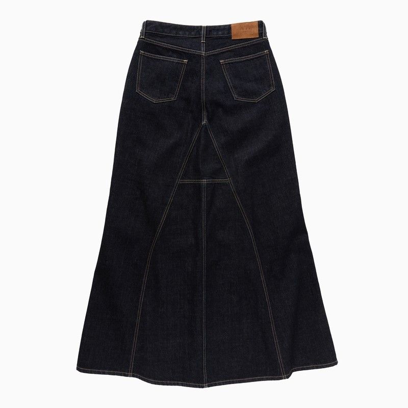 1989 STUDIO 1989 Studio Long Denim Skirt Dark Blue Size 27" / US 4 / IT 40 - 2 Thumbnail