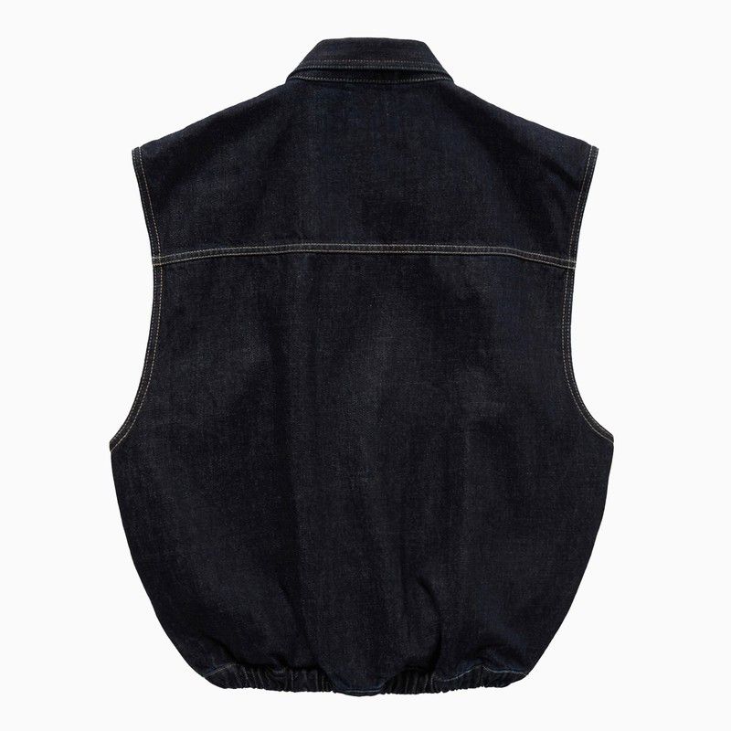 1989 STUDIO 1989 Studio Denim Vest Dark Blue Size XS / US 0-2 / IT 36-38 - 2 Thumbnail