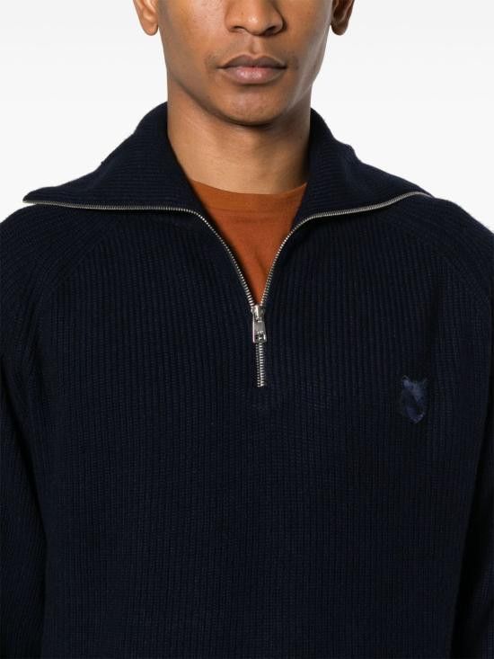 Maison Kitsune MAISON KITSUNE Men Sweater LM00807KT1093 P476 Blue Size US L / EU 52-54 / 3 - 2 Thumbnail
