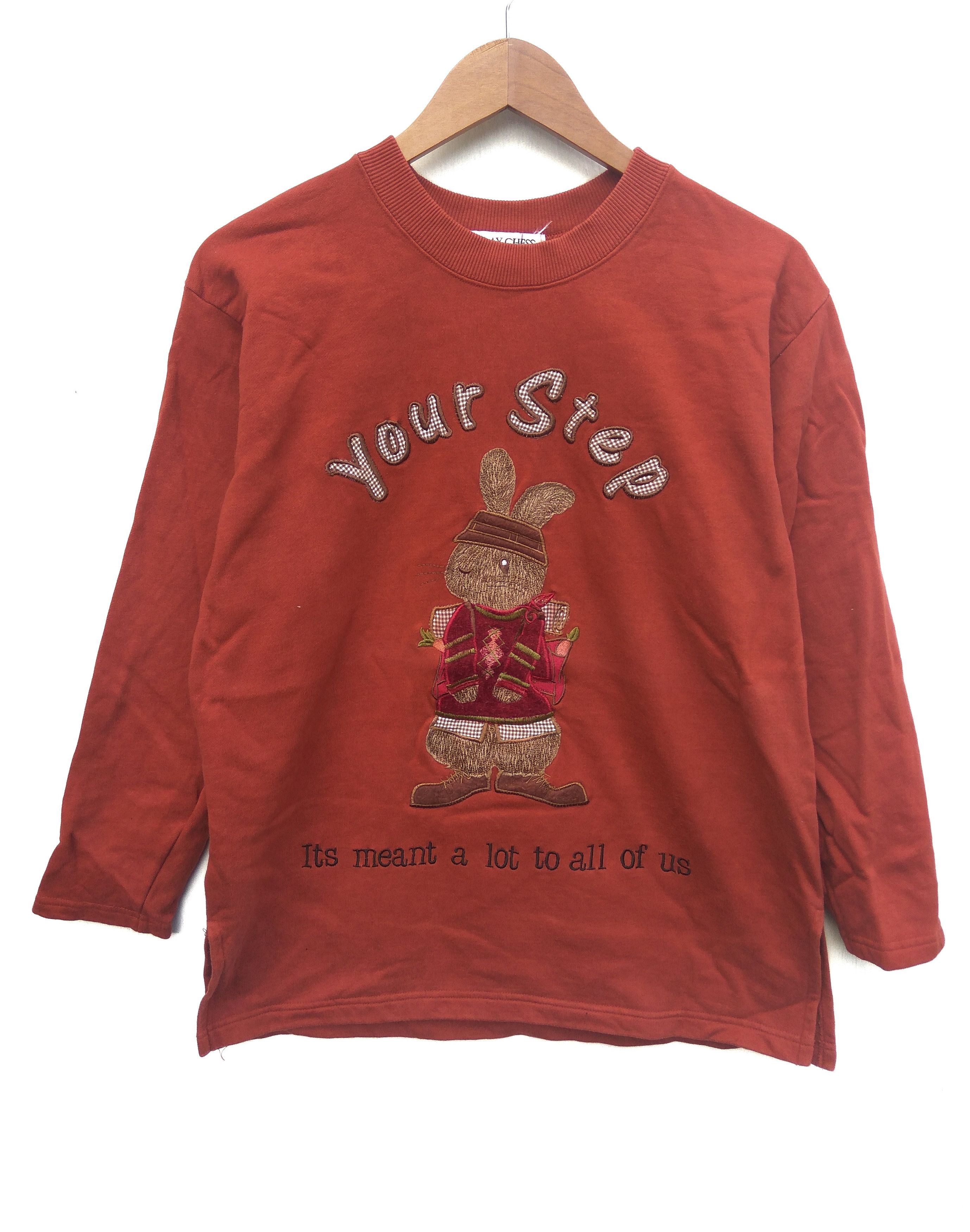 Vintage Vintage Rabbit embroidery sweatshirt Size US L / EU 52-54 / 3 - 1 Thumbnail