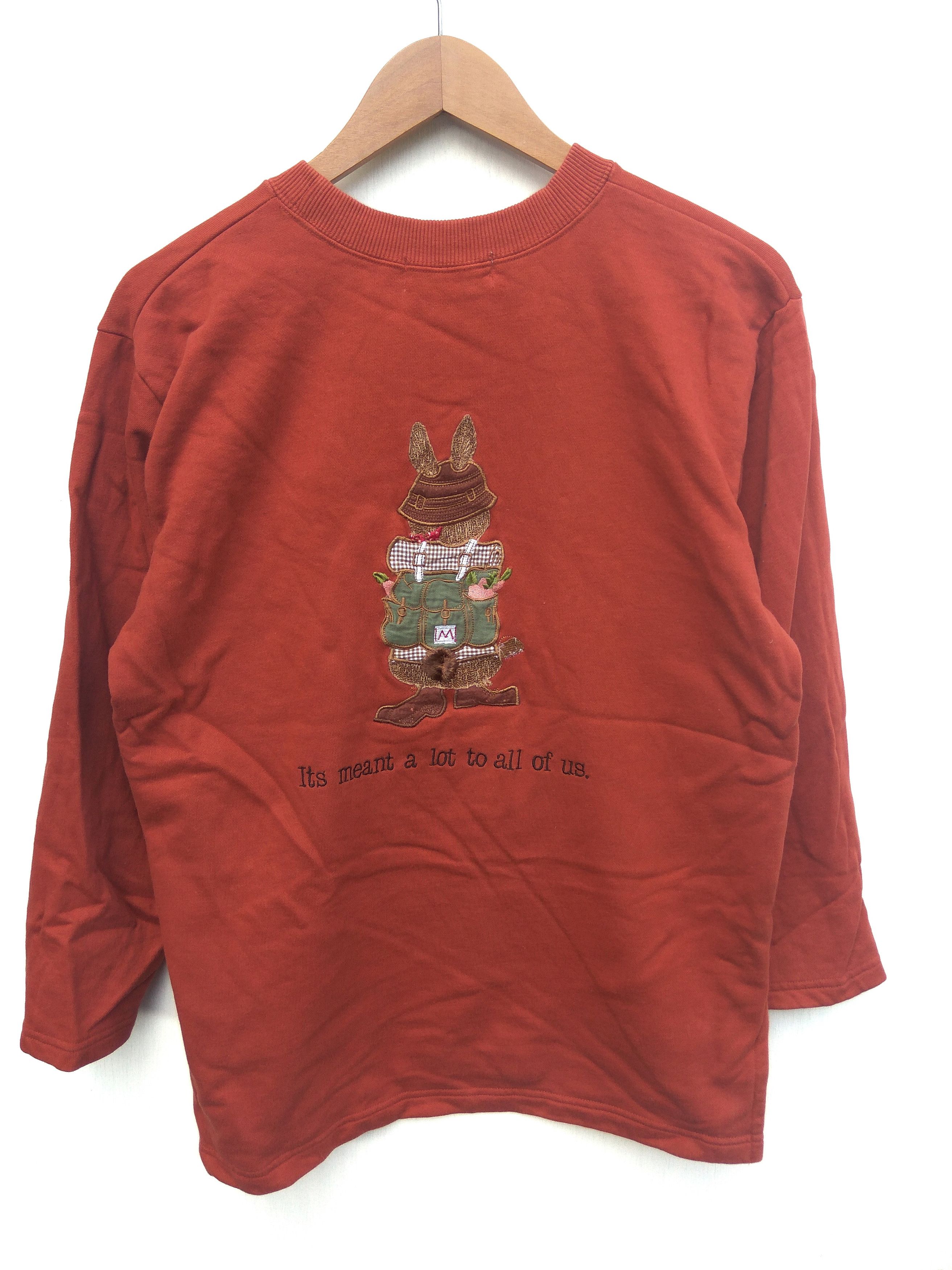 Vintage Vintage Rabbit embroidery sweatshirt Size US L / EU 52-54 / 3 - 2 Thumbnail