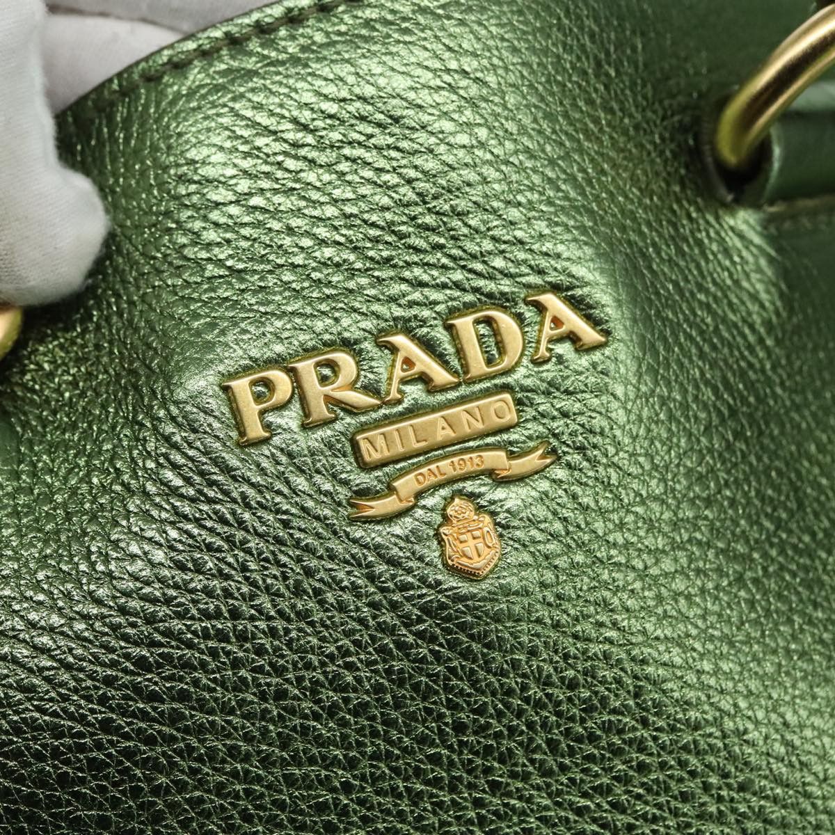 Prada Saffiano Green Leather Tote Bag (Pre-Owned) Size ONE SIZE - 16 Thumbnail