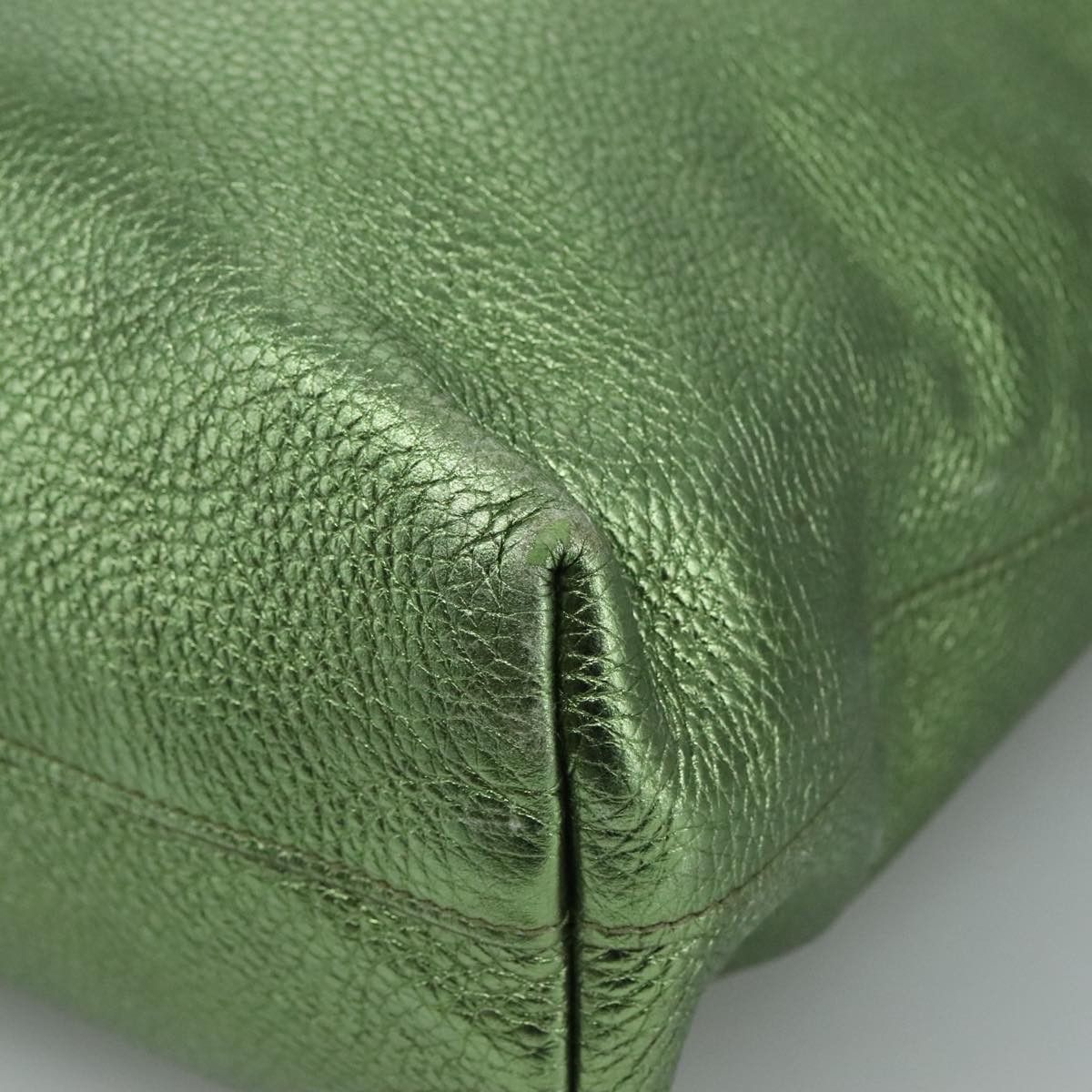 Prada Saffiano Green Leather Tote Bag (Pre-Owned) Size ONE SIZE - 6 Thumbnail