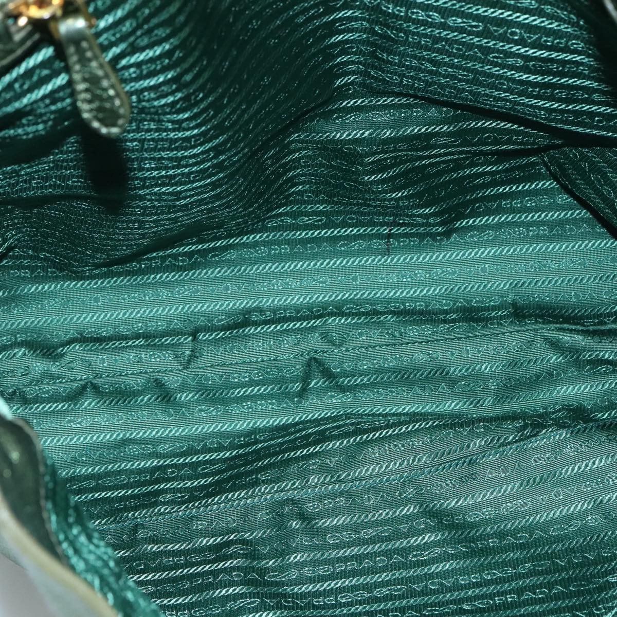 Prada Saffiano Green Leather Tote Bag (Pre-Owned) Size ONE SIZE - 13 Thumbnail