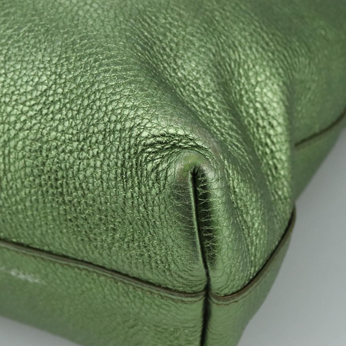 Prada Saffiano Green Leather Tote Bag (Pre-Owned) Size ONE SIZE - 9 Thumbnail