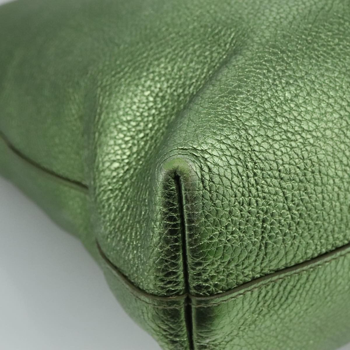 Prada Saffiano Green Leather Tote Bag (Pre-Owned) Size ONE SIZE - 8 Thumbnail