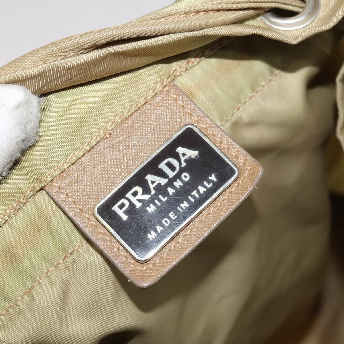 Prada Re-Nylon Khaki Synthetic Backpack Bag (Pre-Owned) Size ONE SIZE - 13 Thumbnail