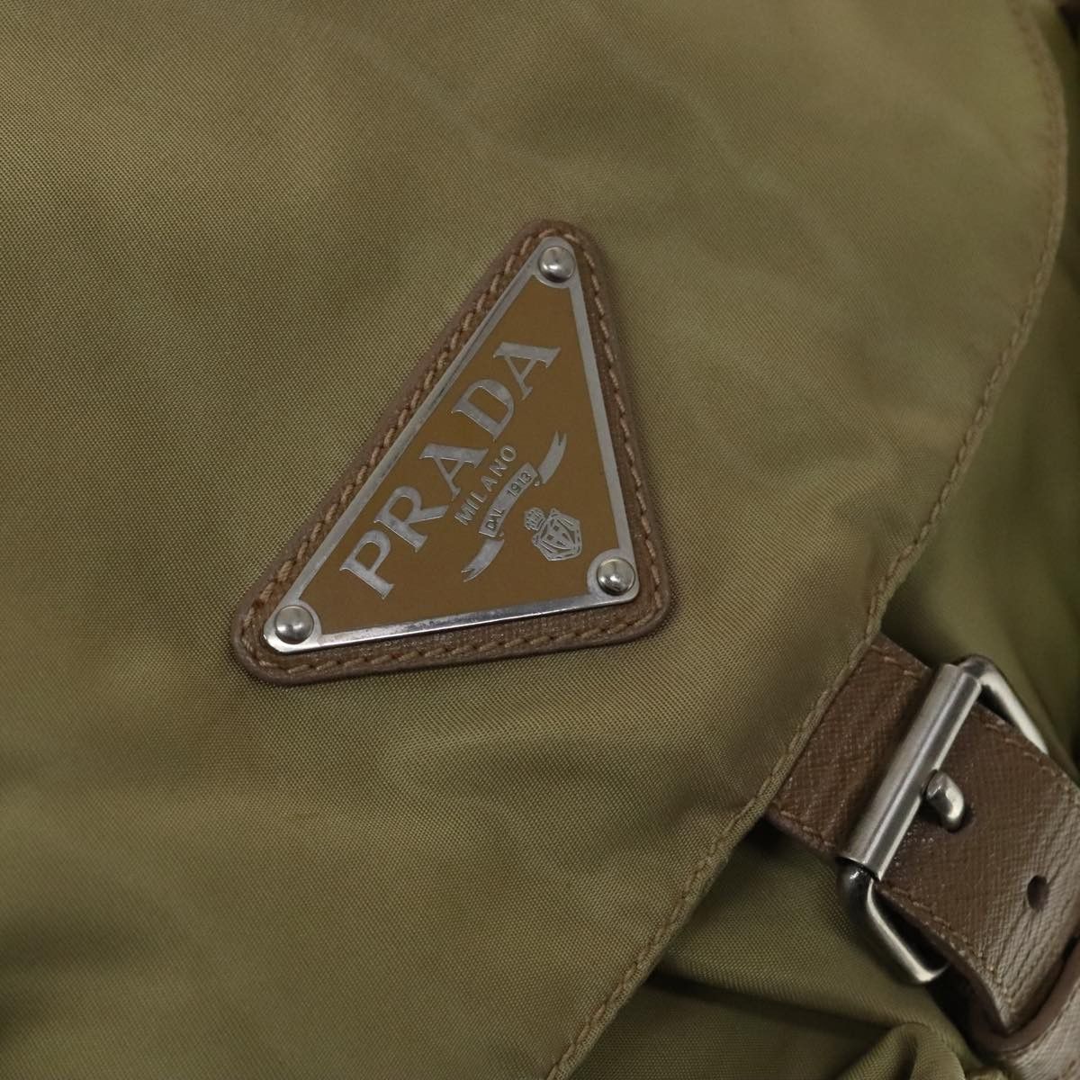 Prada Re-Nylon Khaki Synthetic Backpack Bag (Pre-Owned) Size ONE SIZE - 18 Thumbnail