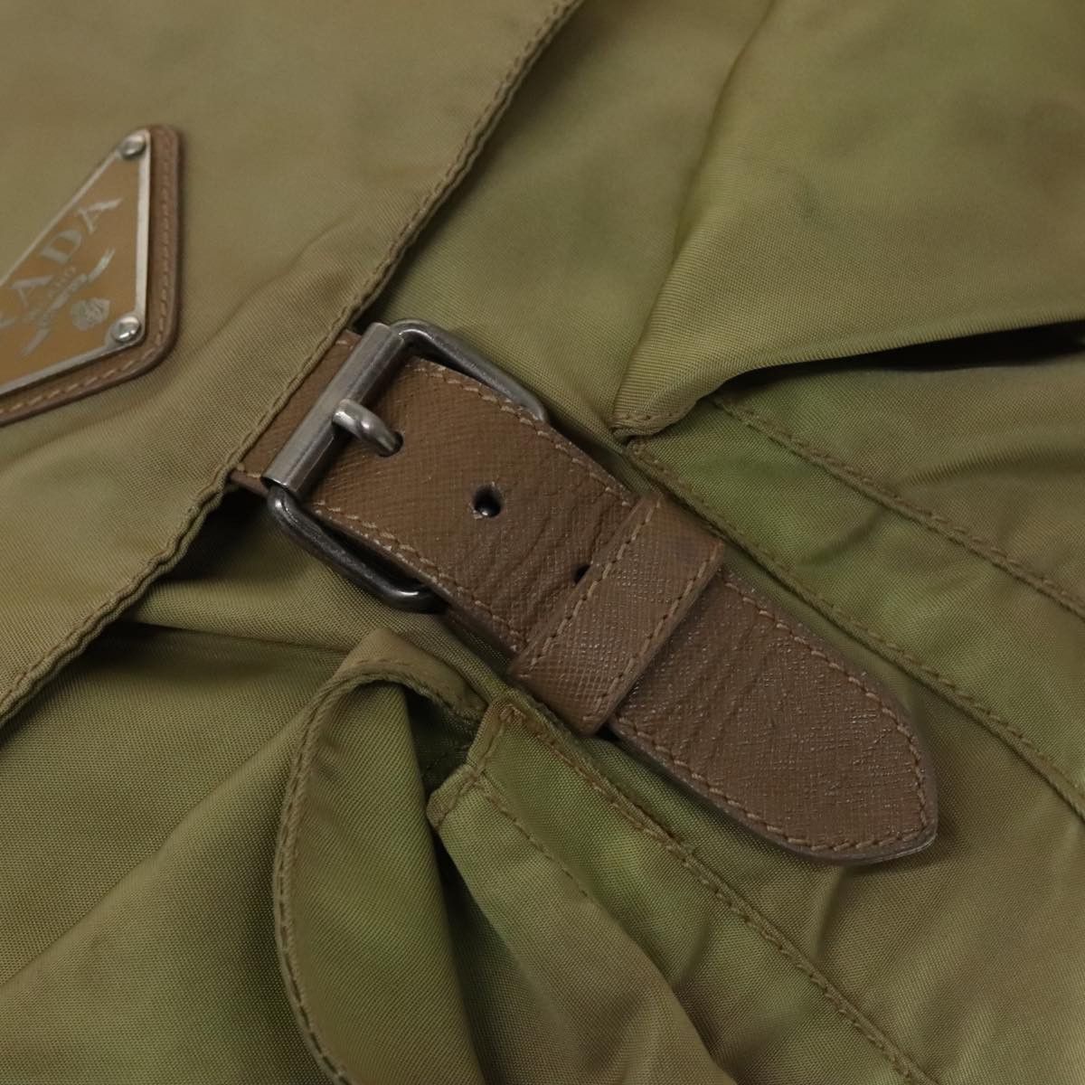 Prada Re-Nylon Khaki Synthetic Backpack Bag (Pre-Owned) Size ONE SIZE - 19 Thumbnail