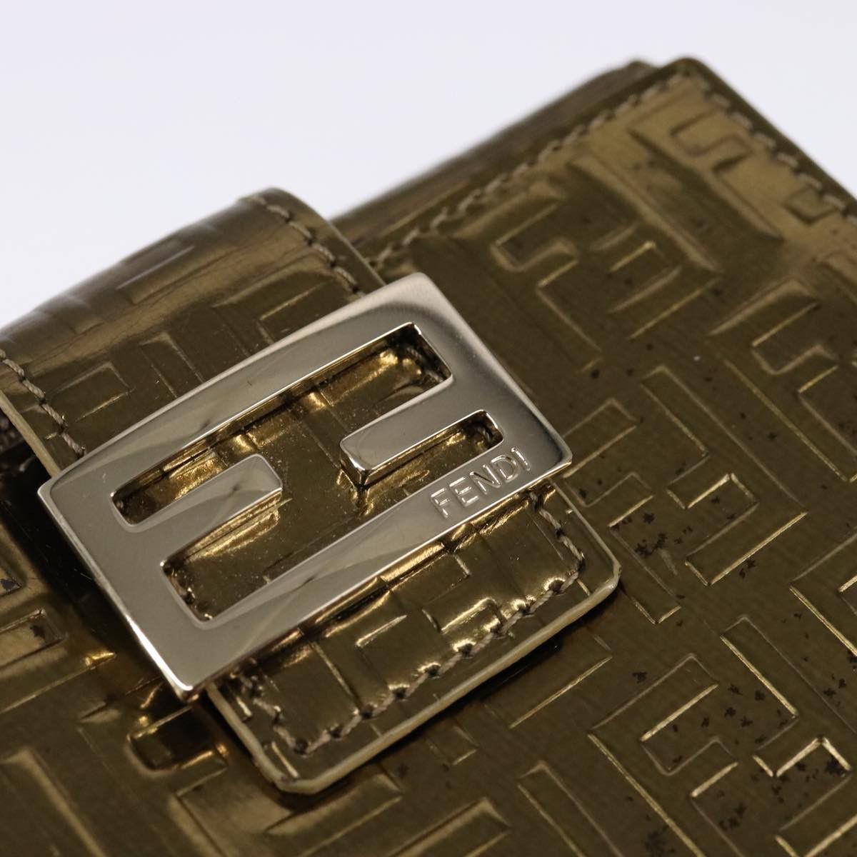 Fendi Zucchino Gold Patent Leather Wallet (Pre-Owned) Size ONE SIZE - 9 Thumbnail