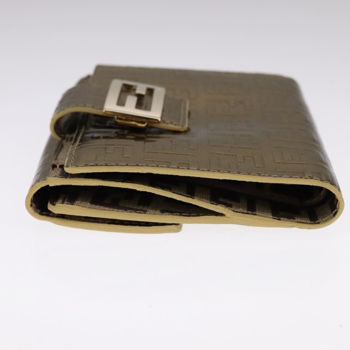 Fendi Zucchino Gold Patent Leather Wallet (Pre-Owned) Size ONE SIZE - 3 Thumbnail
