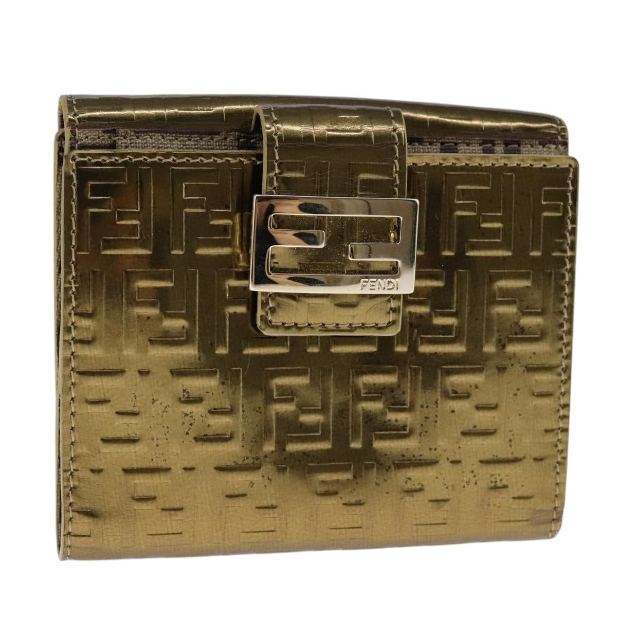 Fendi Zucchino Gold Patent Leather Wallet (Pre-Owned) Size ONE SIZE - 14 Thumbnail
