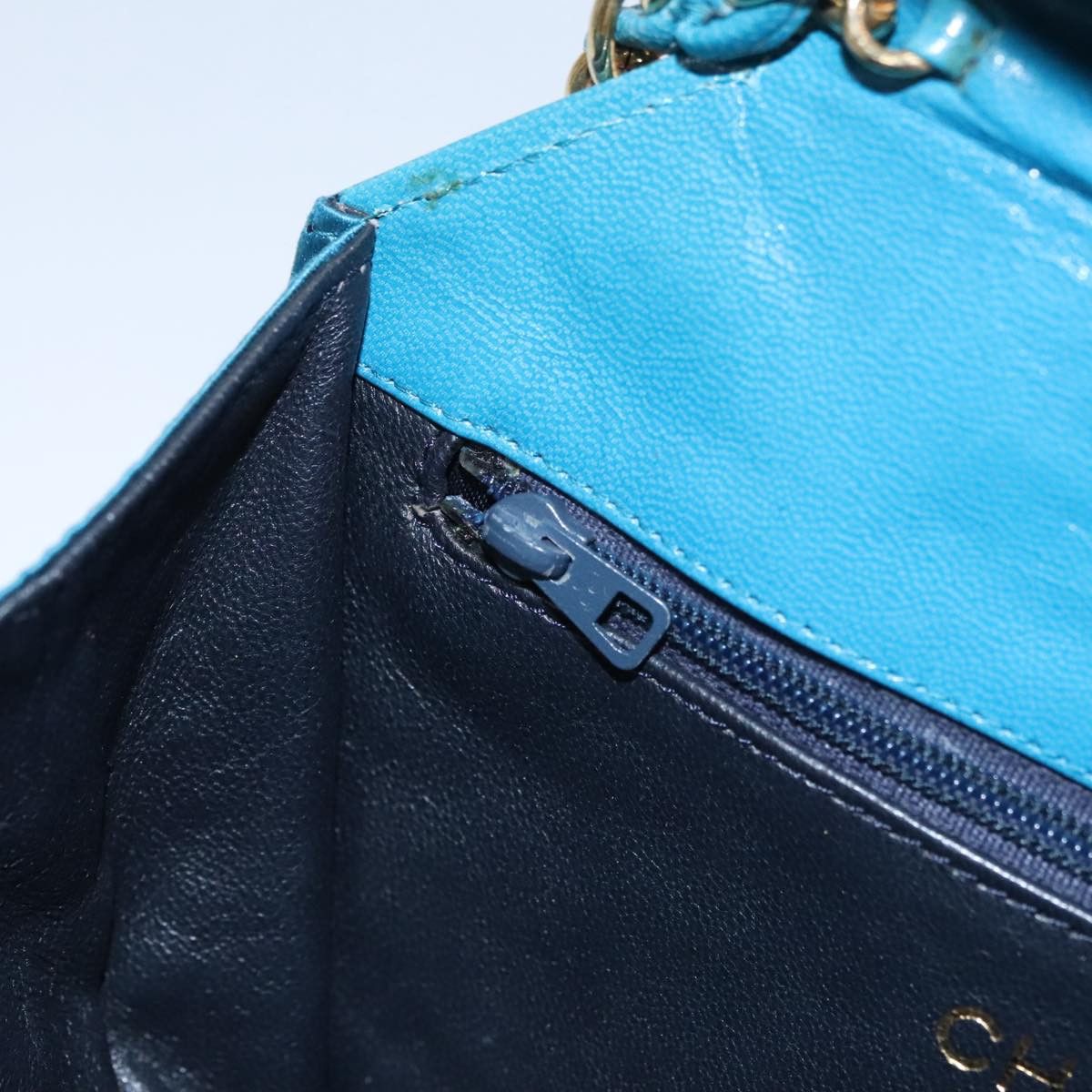 Chanel Cc Blue Silk Shoulder Bag (Pre-Owned) Size ONE SIZE - 11 Thumbnail