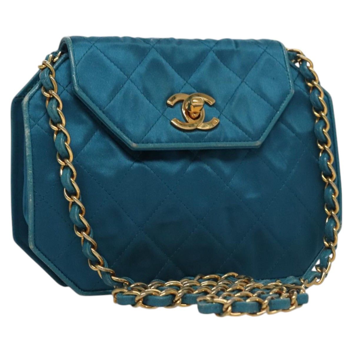 Chanel Cc Blue Silk Shoulder Bag (Pre-Owned) Size ONE SIZE - 17 Thumbnail