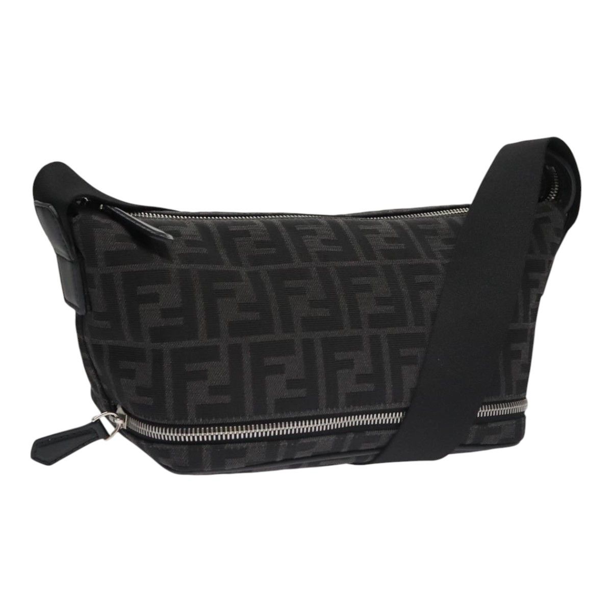 Fendi Zucca Black Canvas Shoulder Bag (Pre-Owned) Size ONE SIZE - 17 Thumbnail