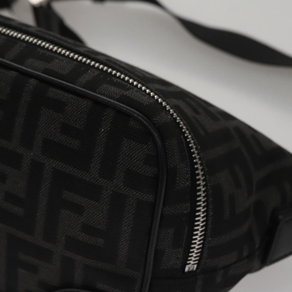 Fendi Zucca Black Canvas Shoulder Bag (Pre-Owned) Size ONE SIZE - 8 Thumbnail