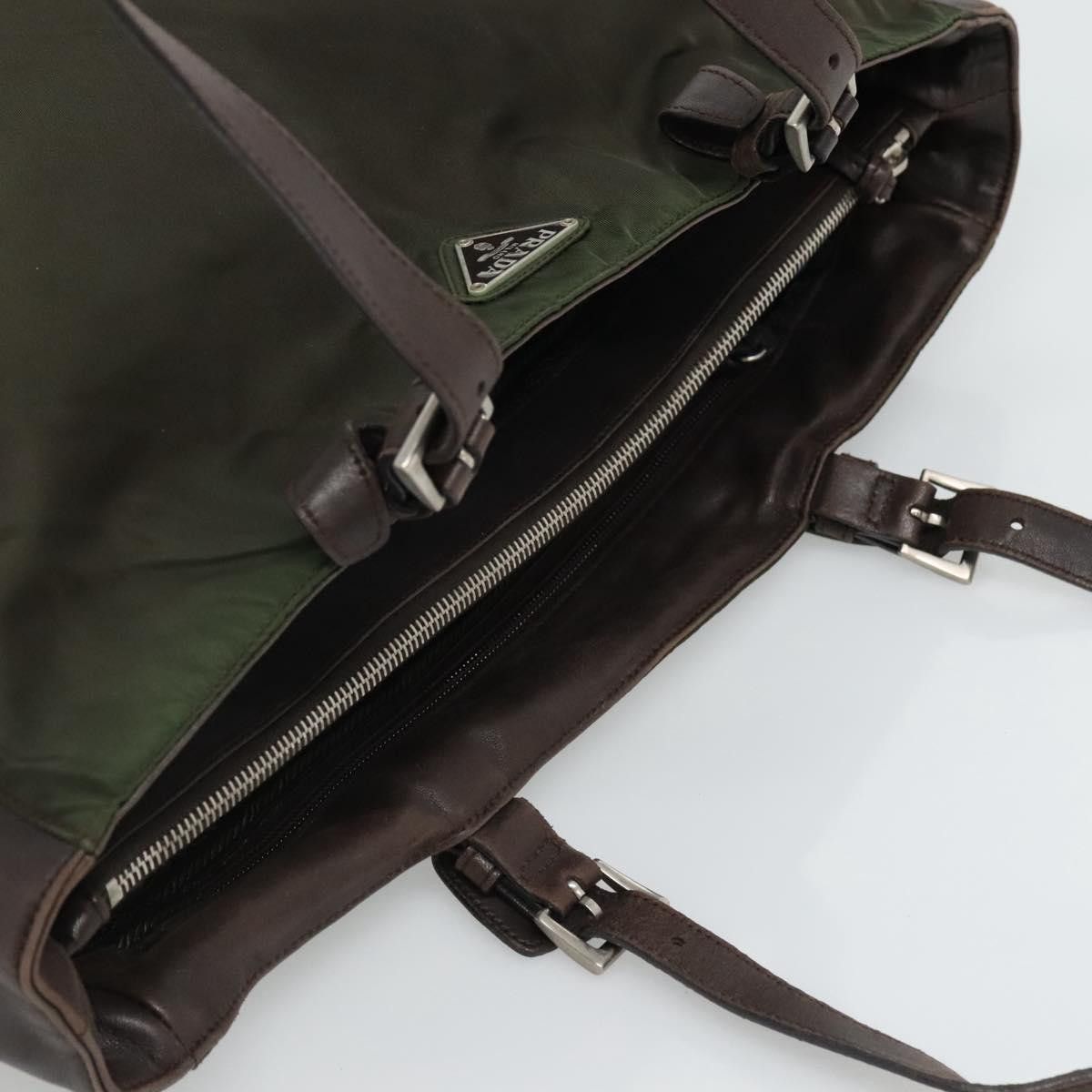 Prada Tessuto Green Synthetic Tote Bag (Pre-Owned) Size ONE SIZE - 5 Thumbnail