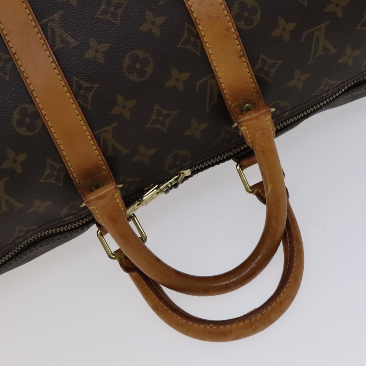 Louis Vuitton Keepall 45 Brown Canvas Travel Bag (Pre-Owned) Size ONE SIZE - 10 Thumbnail