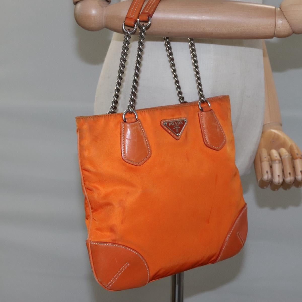 Prada Tessuto Orange Synthetic Shoulder Bag (Pre-Owned) Size ONE SIZE - 16 Thumbnail