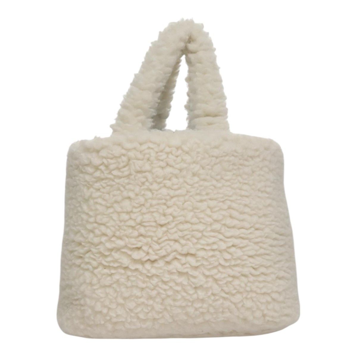 Prada Shearling White Wool Handbag (Pre-Owned) Size ONE SIZE - 2 Thumbnail