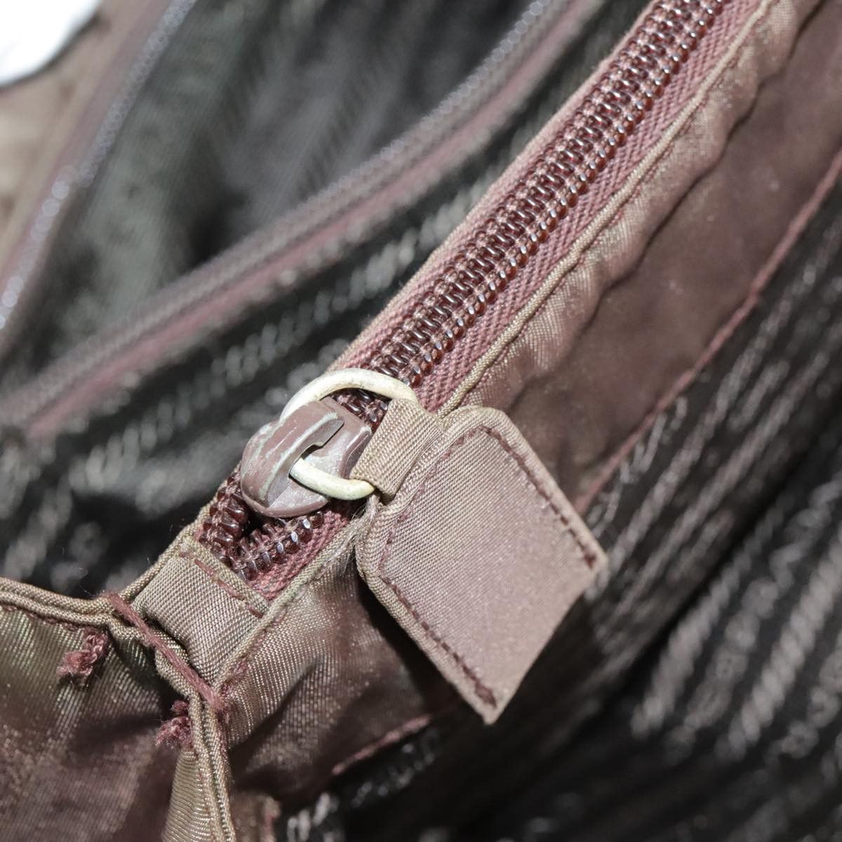 Prada Tessuto Brown Synthetic Handbag (Pre-Owned) Size ONE SIZE - 11 Thumbnail