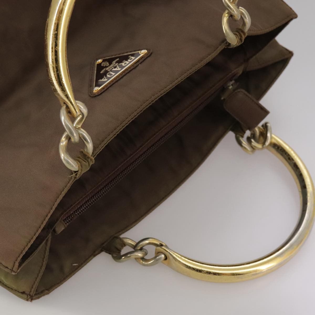 Prada Tessuto Brown Synthetic Handbag (Pre-Owned) Size ONE SIZE - 18 Thumbnail