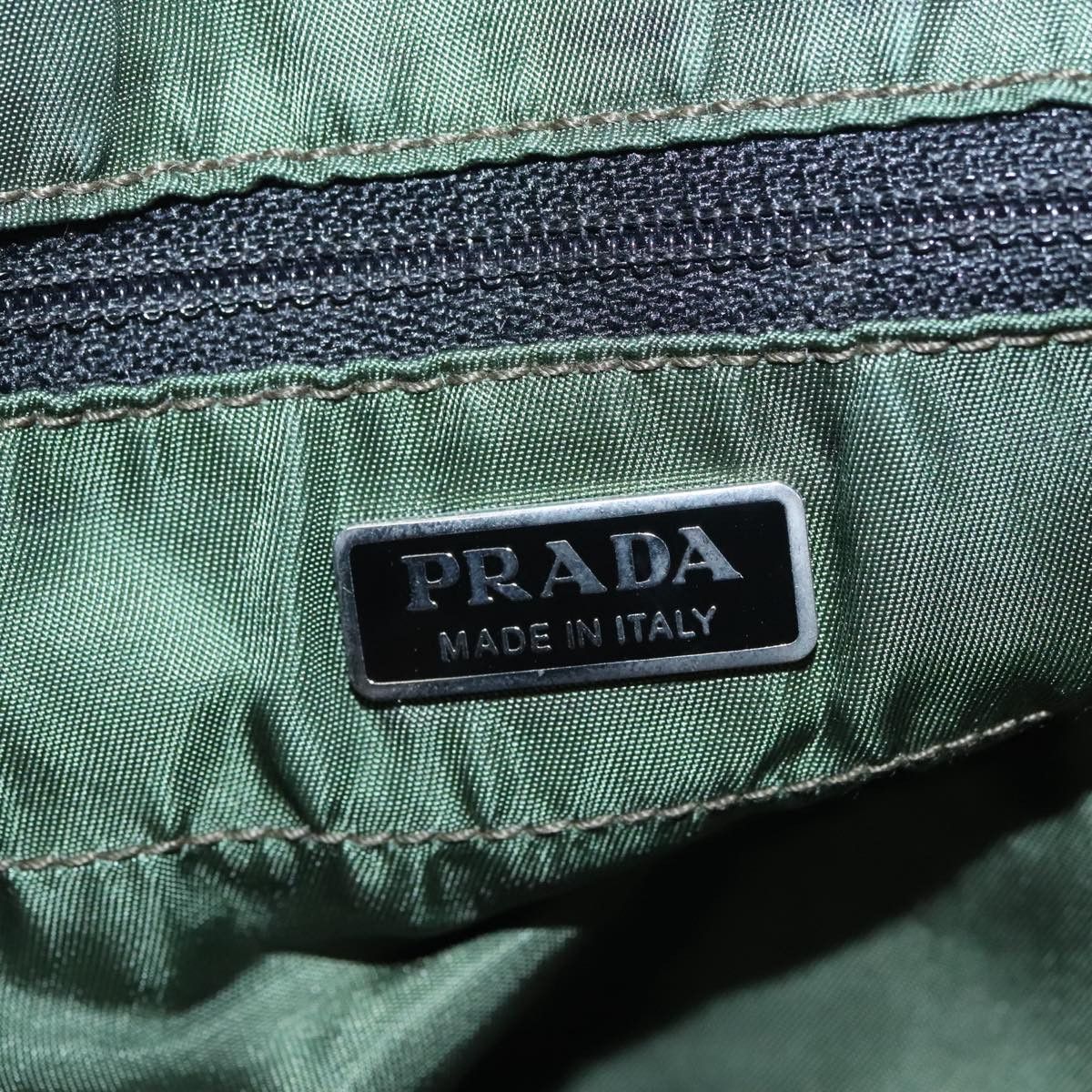 Prada Tessuto Green Synthetic Tote Bag (Pre-Owned) Size ONE SIZE - 15 Thumbnail