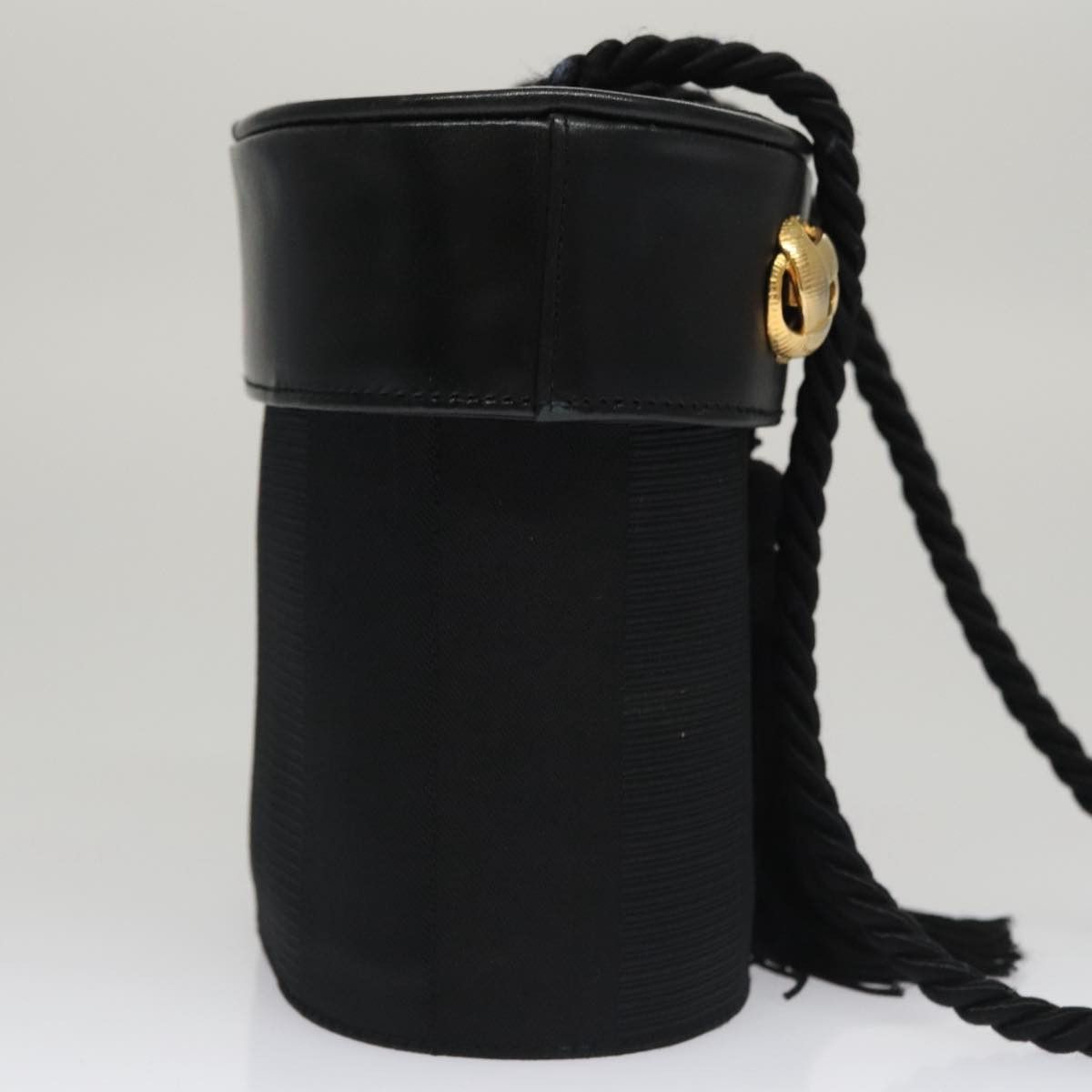 Salvatore Ferragamo Black Canvas Shoulder Bag (Pre-Owned) Size ONE SIZE - 4 Thumbnail