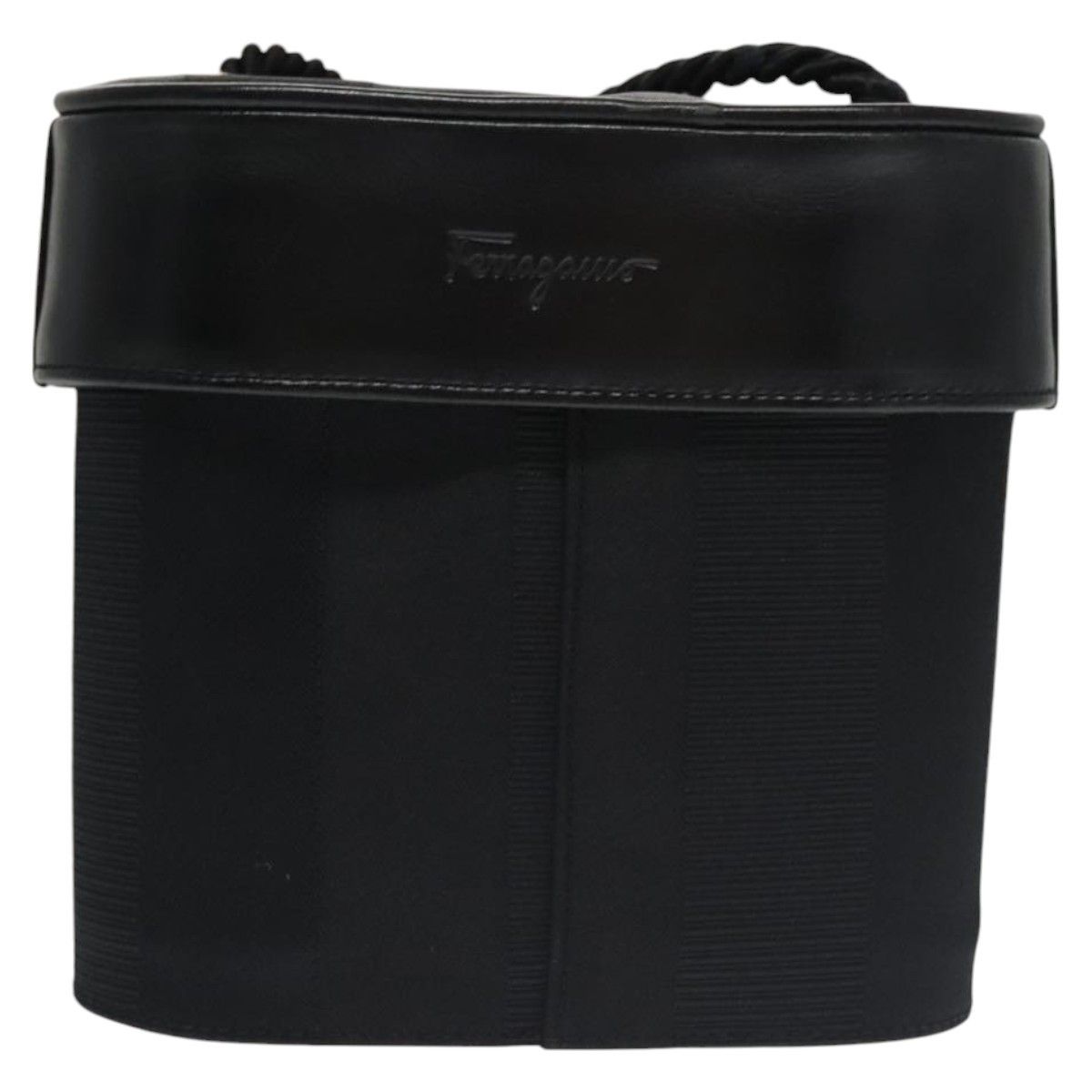 Salvatore Ferragamo Black Canvas Shoulder Bag (Pre-Owned) Size ONE SIZE - 2 Thumbnail