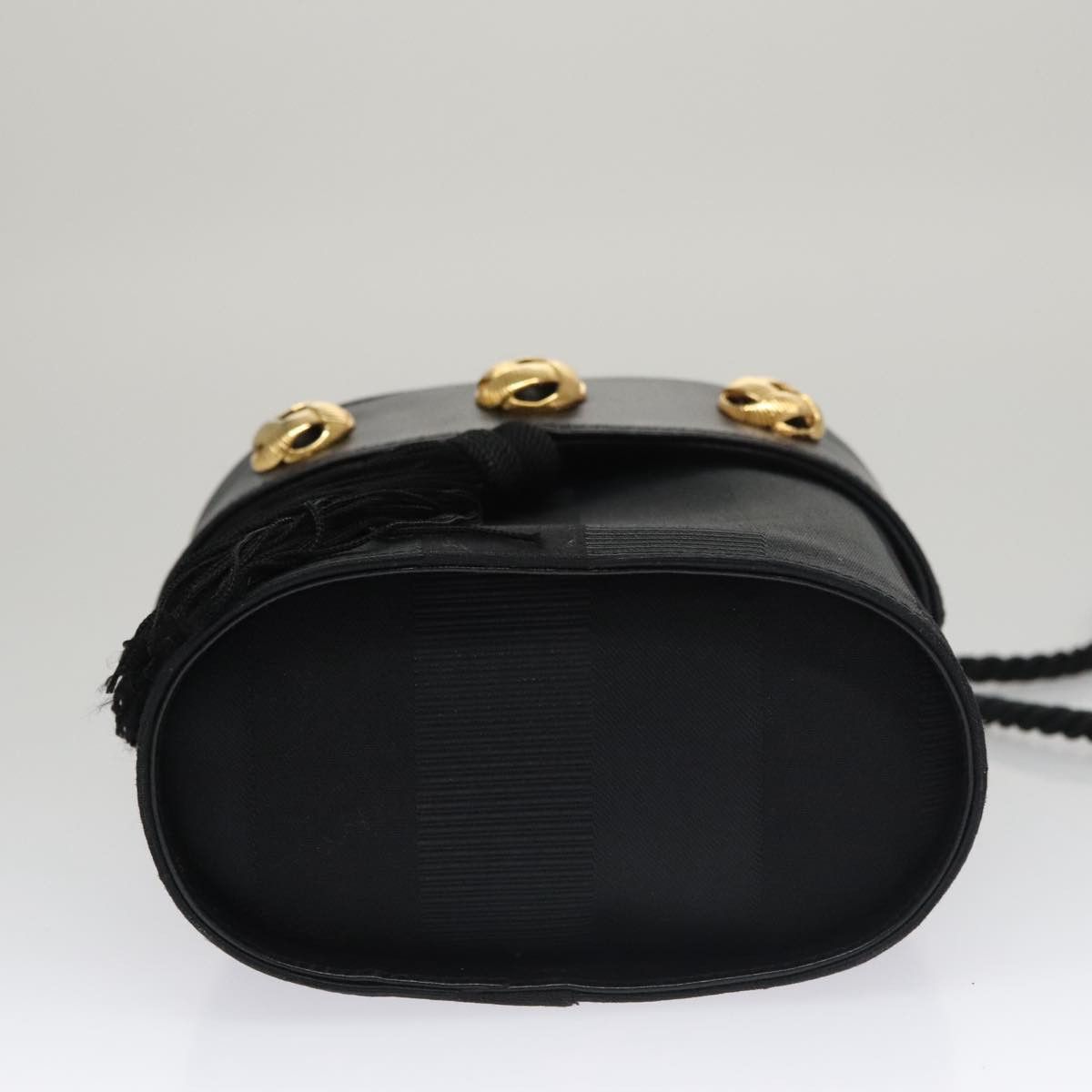 Salvatore Ferragamo Black Canvas Shoulder Bag (Pre-Owned) Size ONE SIZE - 18 Thumbnail