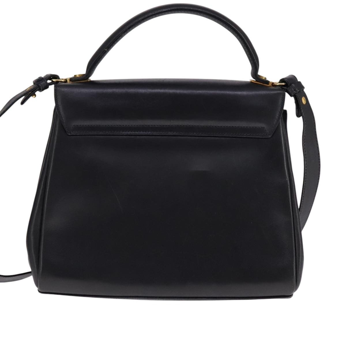 Salvatore Ferragamo Gancio Navy Leather Handbag (Pre-Owned) Size ONE SIZE - 2 Thumbnail